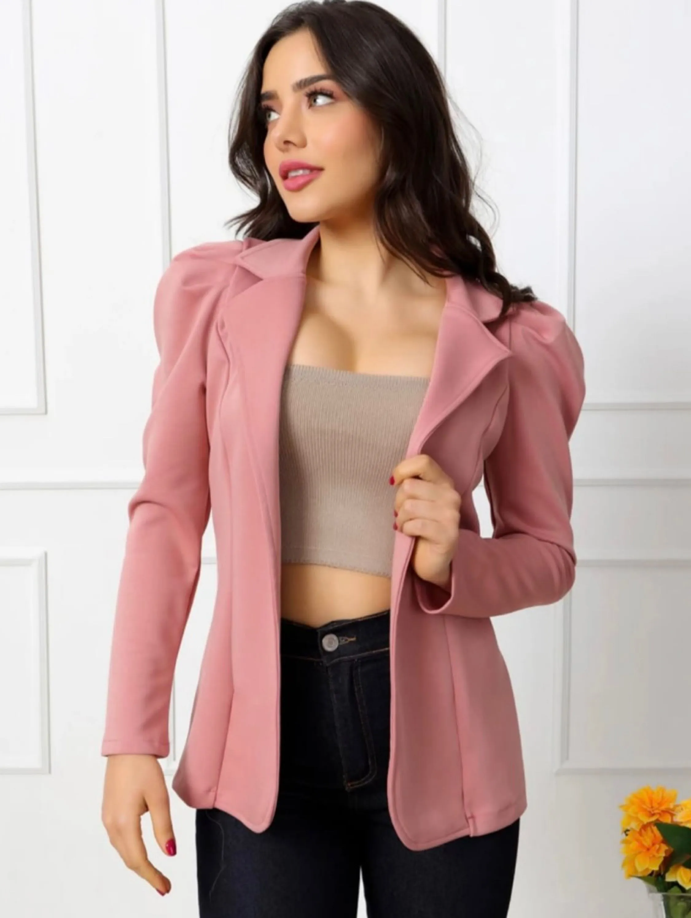 Blazer feminino social elegante de alta qualidade premium