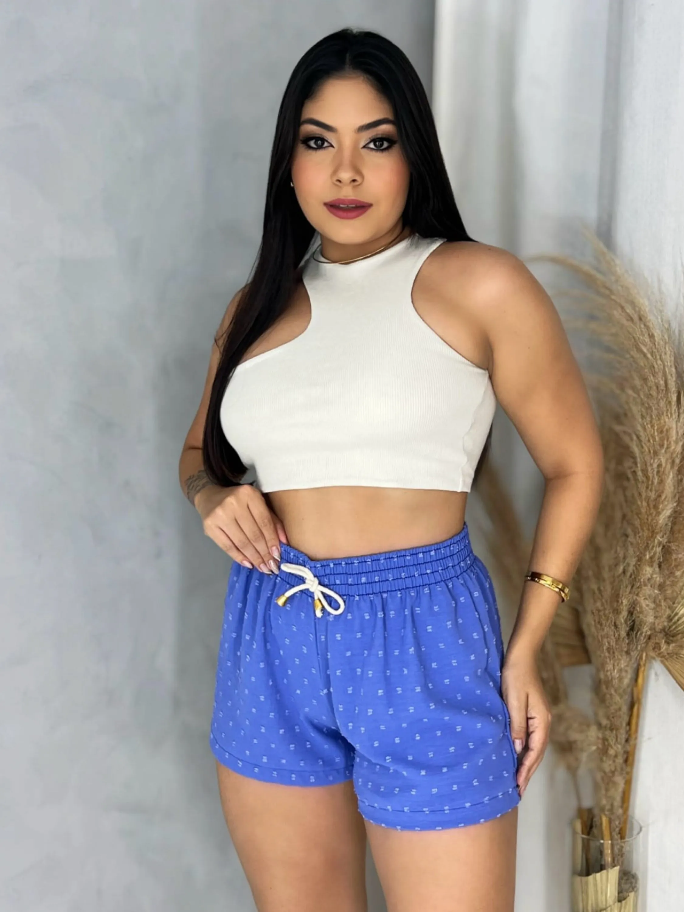 Short feminino avulso elástico soltinho e confortável