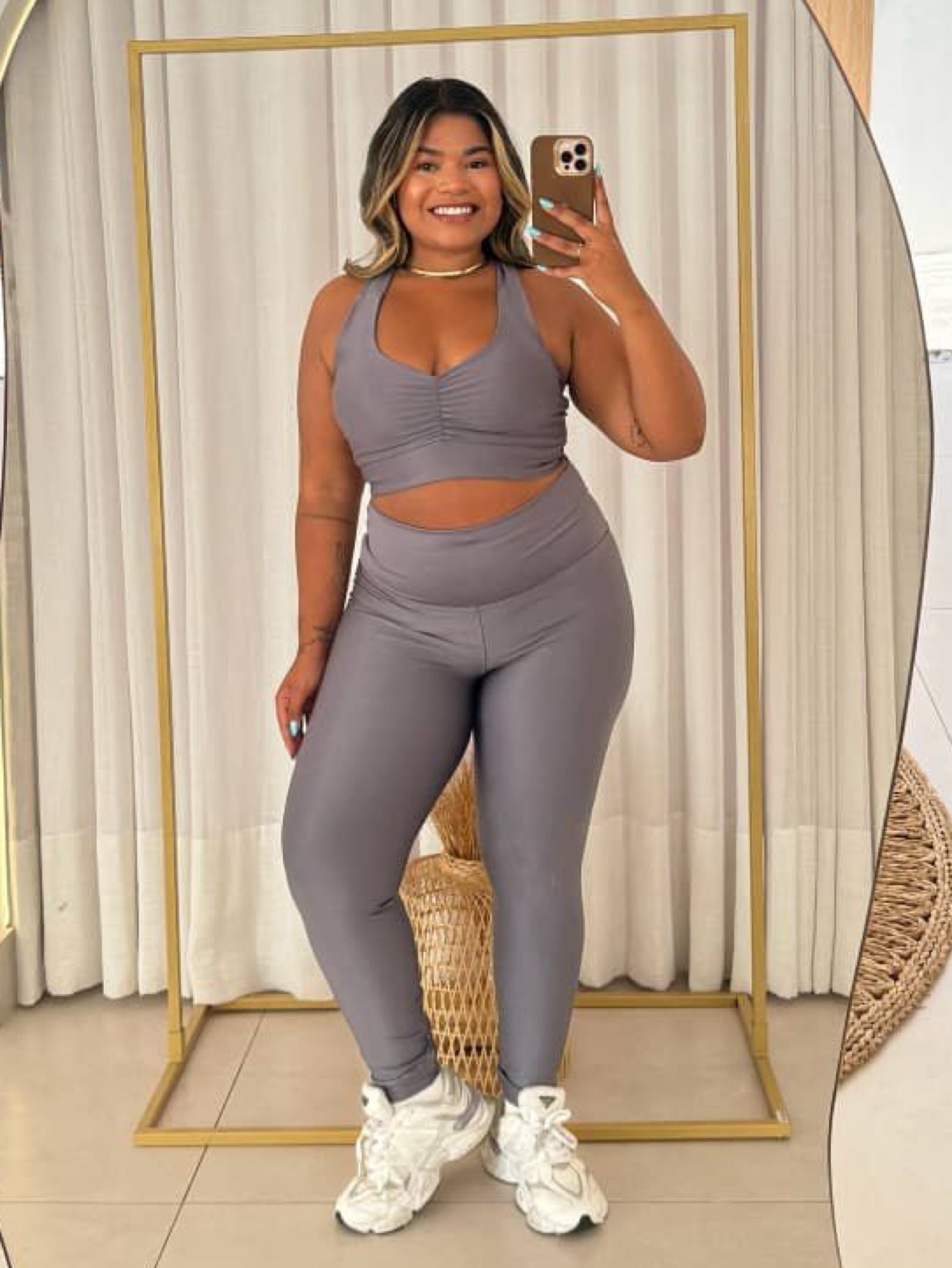 Conjunto Calça Power e Top Academia Fitness Premium