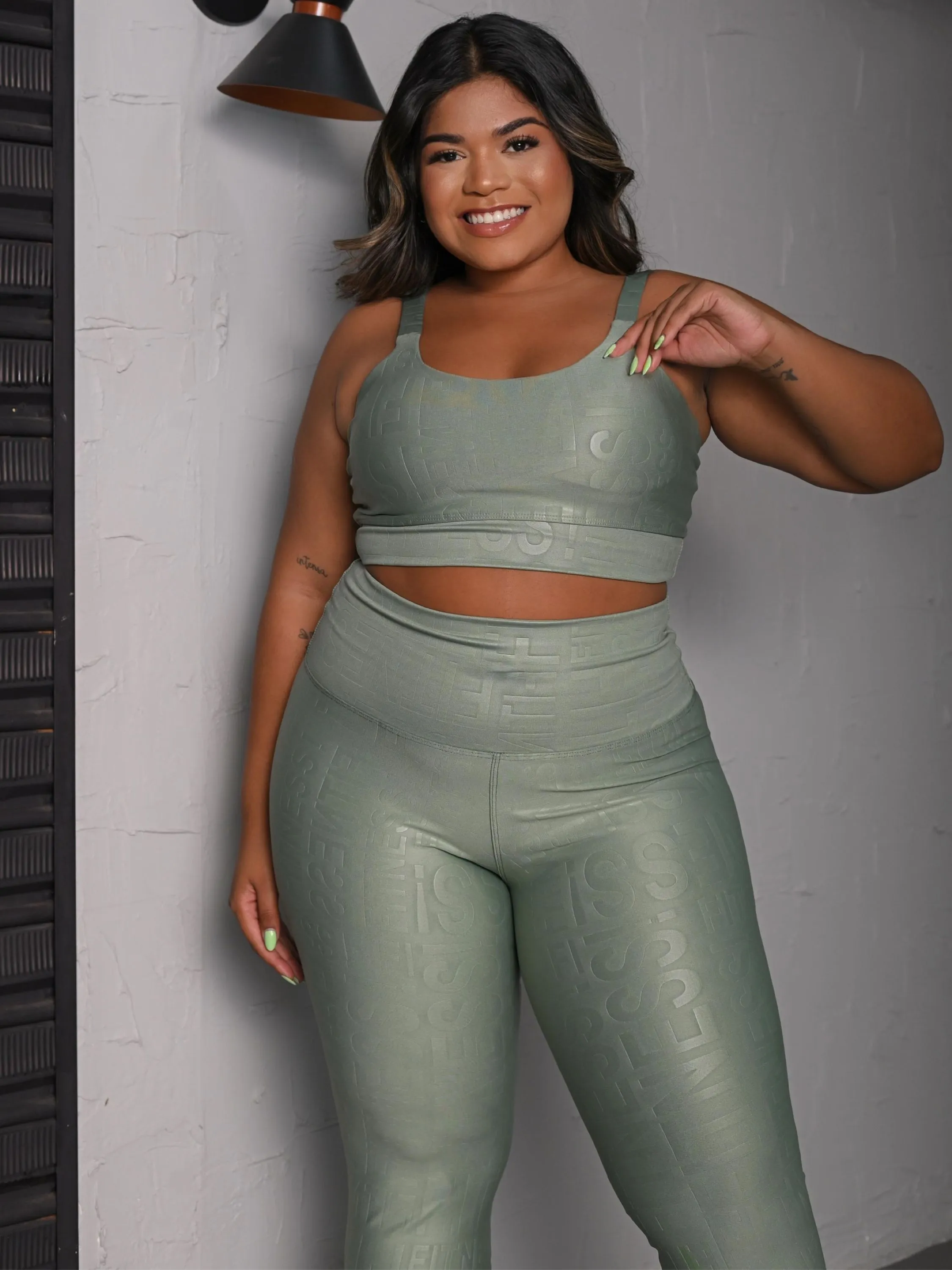 Conjunto calça fitness feminino power zero transparência