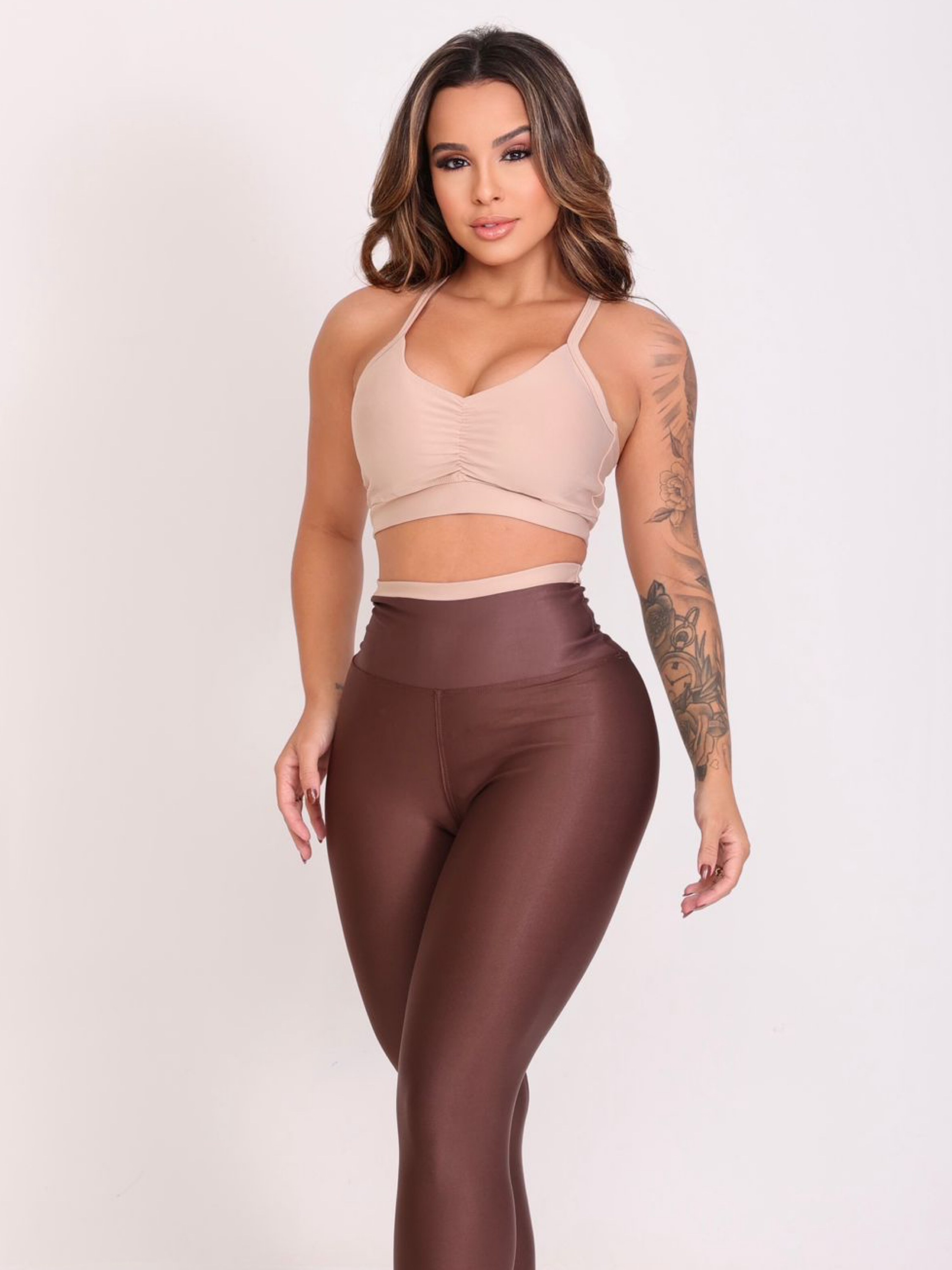 Conjunto Calça Bicolor Feminino Academia Fitness