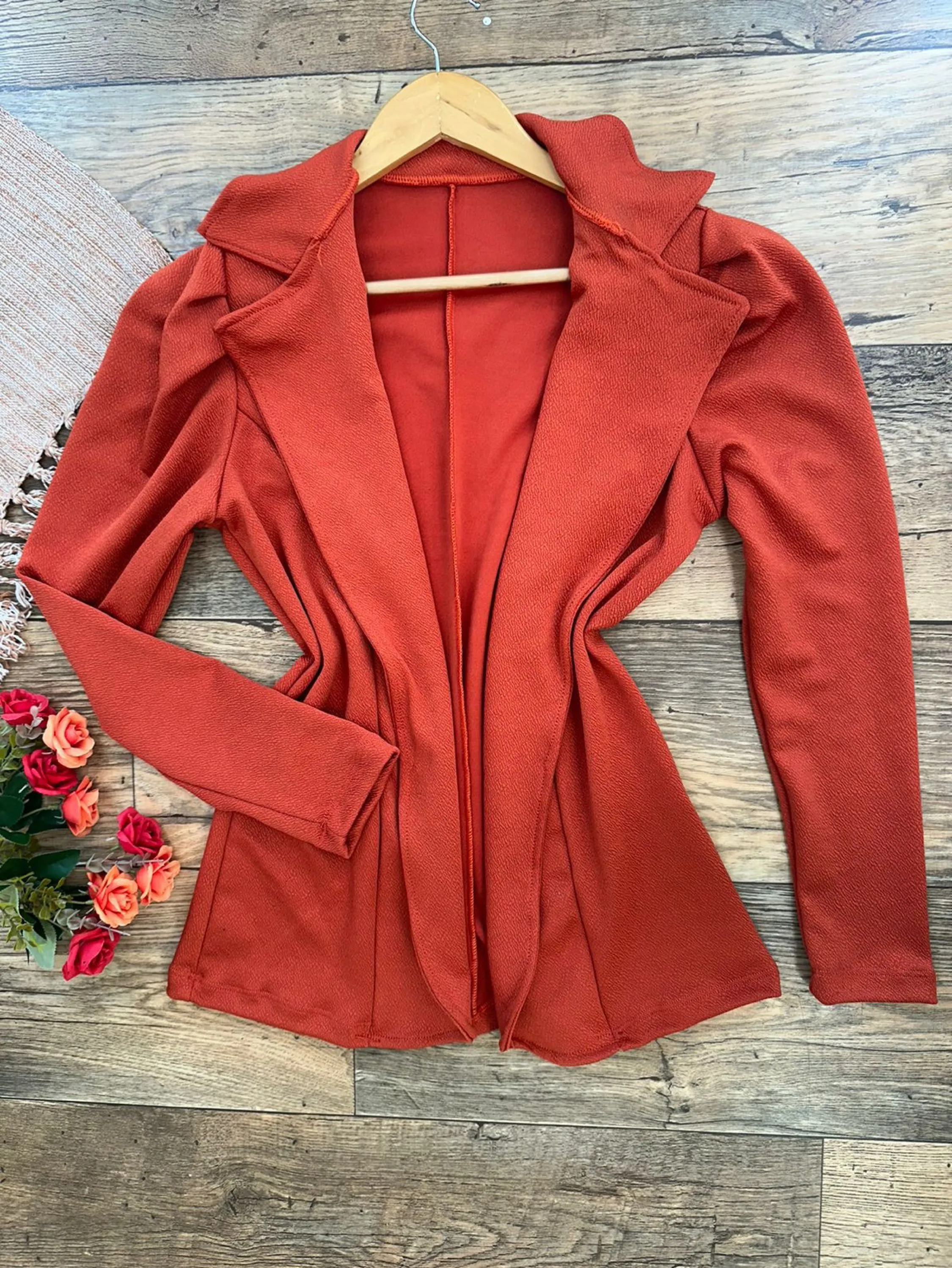 Blazer feminino social manga bufante elegante fashion