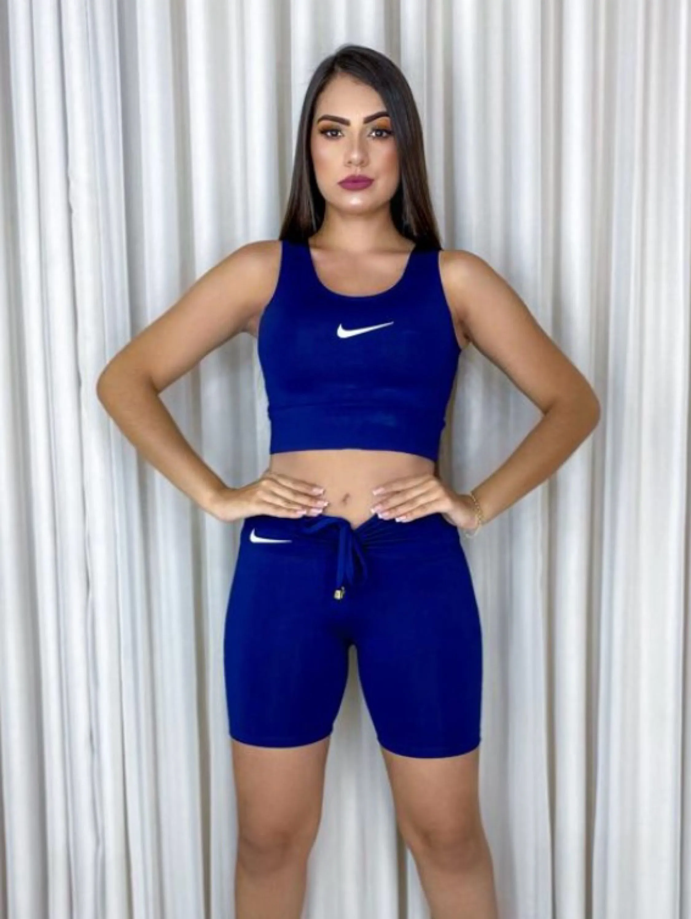 Conjunto fitness de academia feminino multimarcas zero transparência