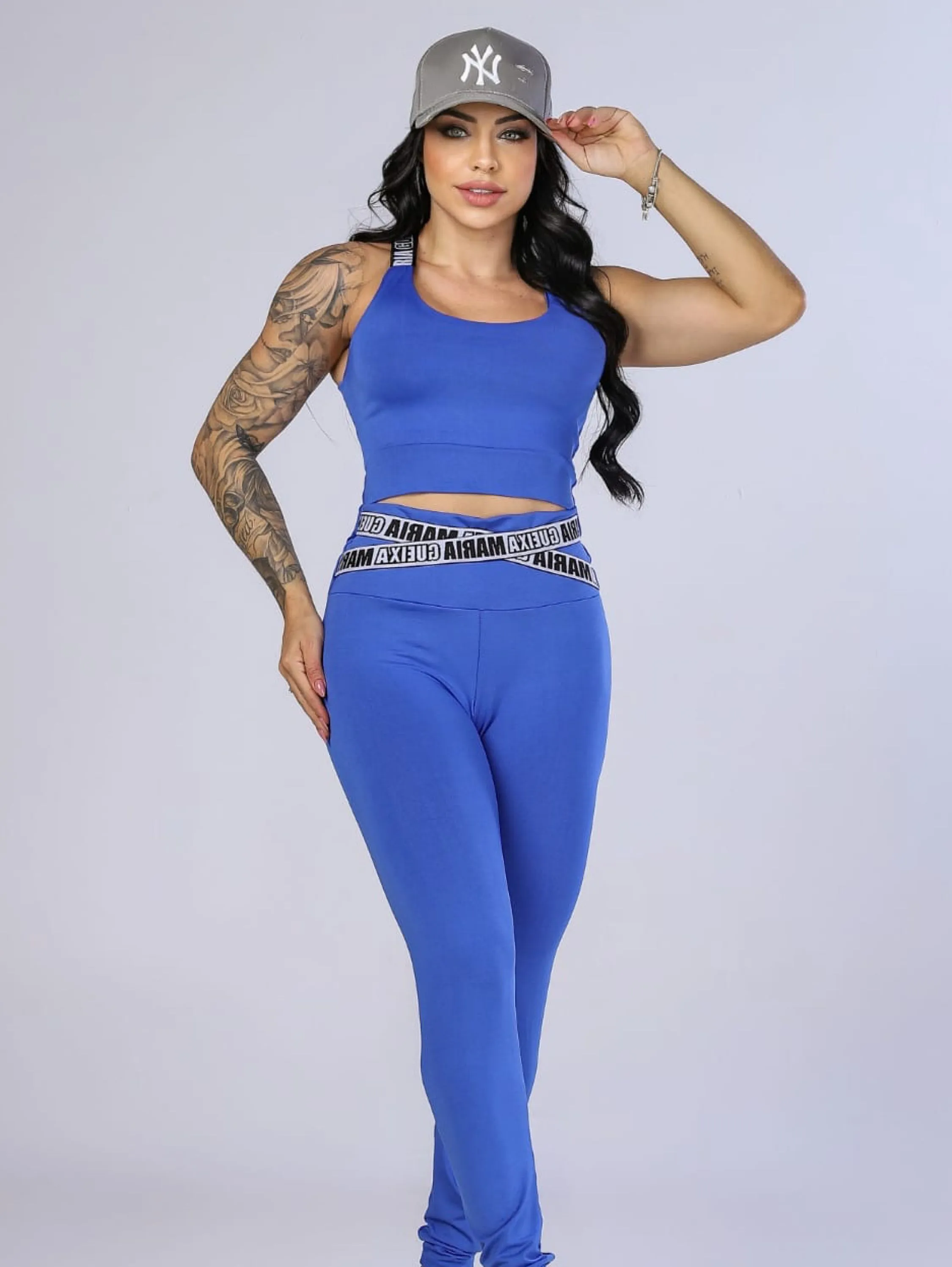 Conjunto calça fitness moda de academia zero transparência maria gueixa