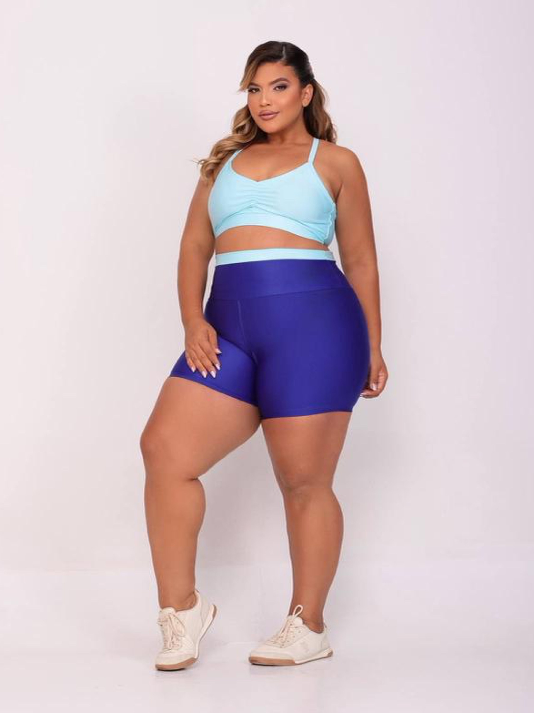 Conjunto Fitness Feminino Short Bicolor Premium