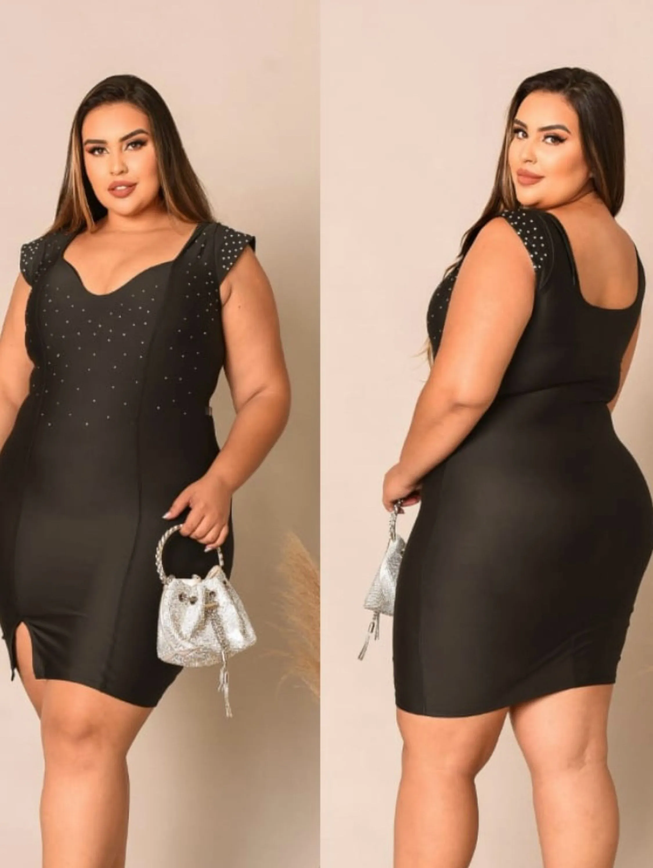 Vestido feminino linha plus size premium moda balada