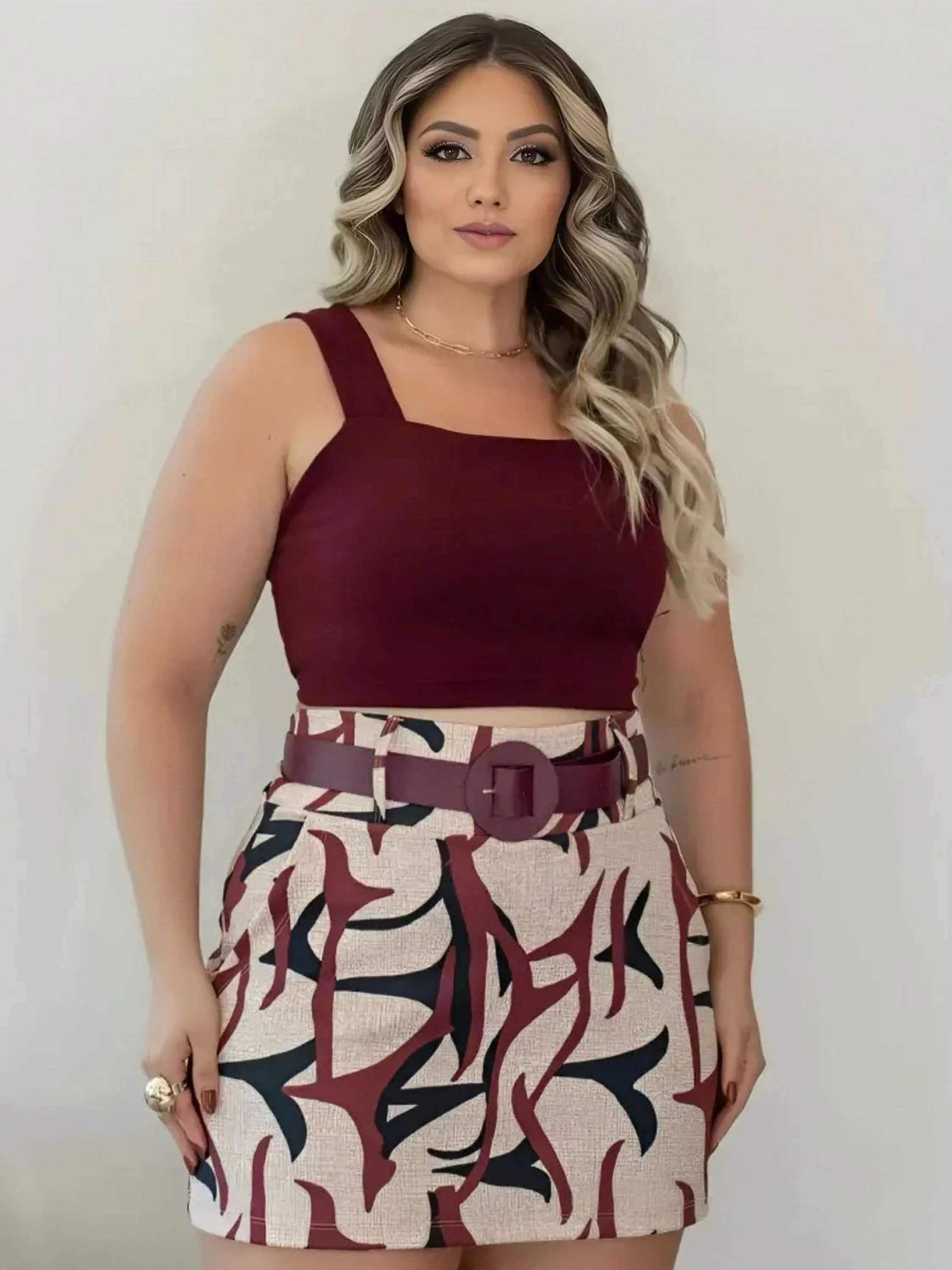 Conjunto modinha feminino plus size premium