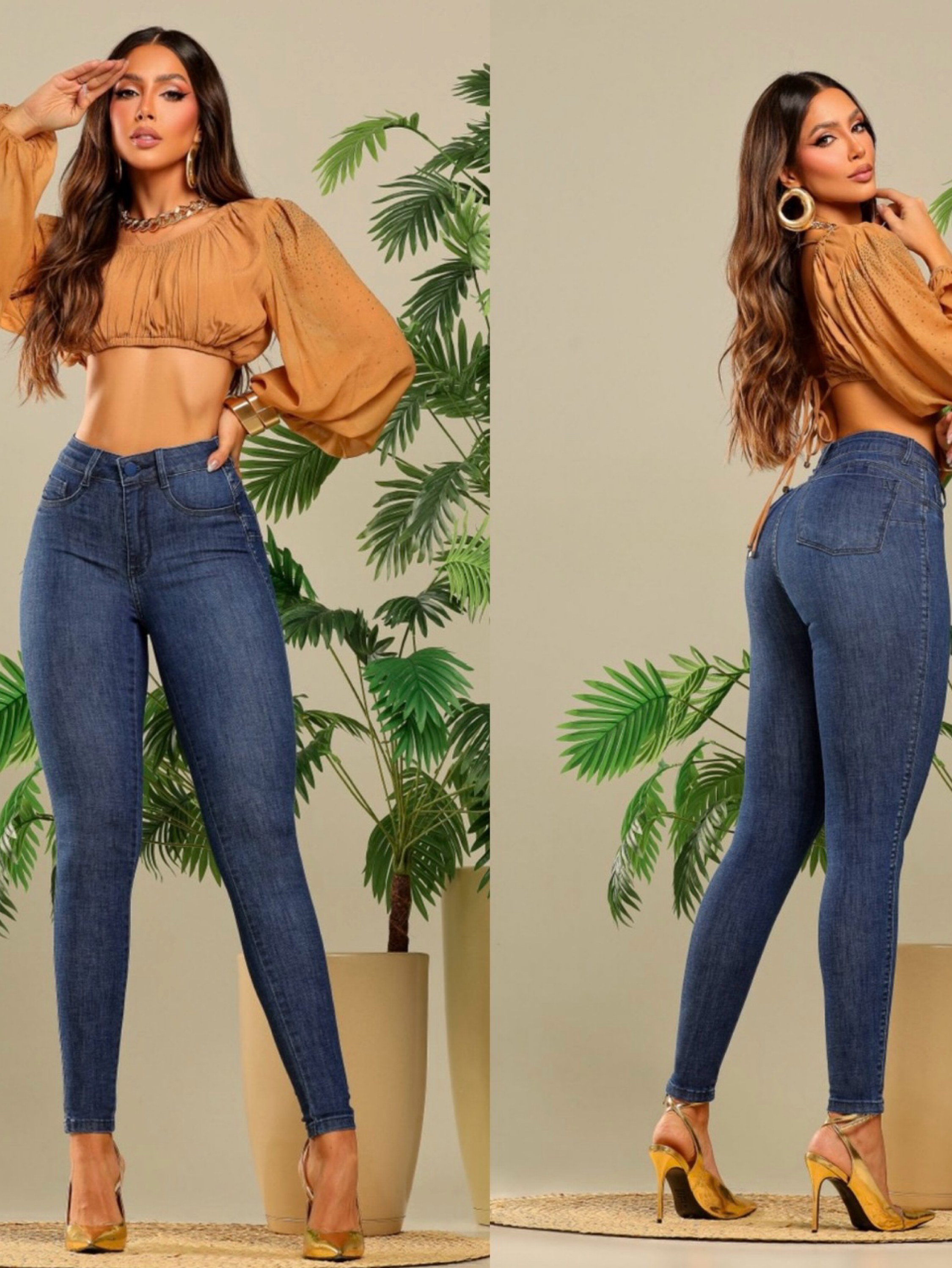 Calça Jeans Skiny Cintura Alta Premium Luxo