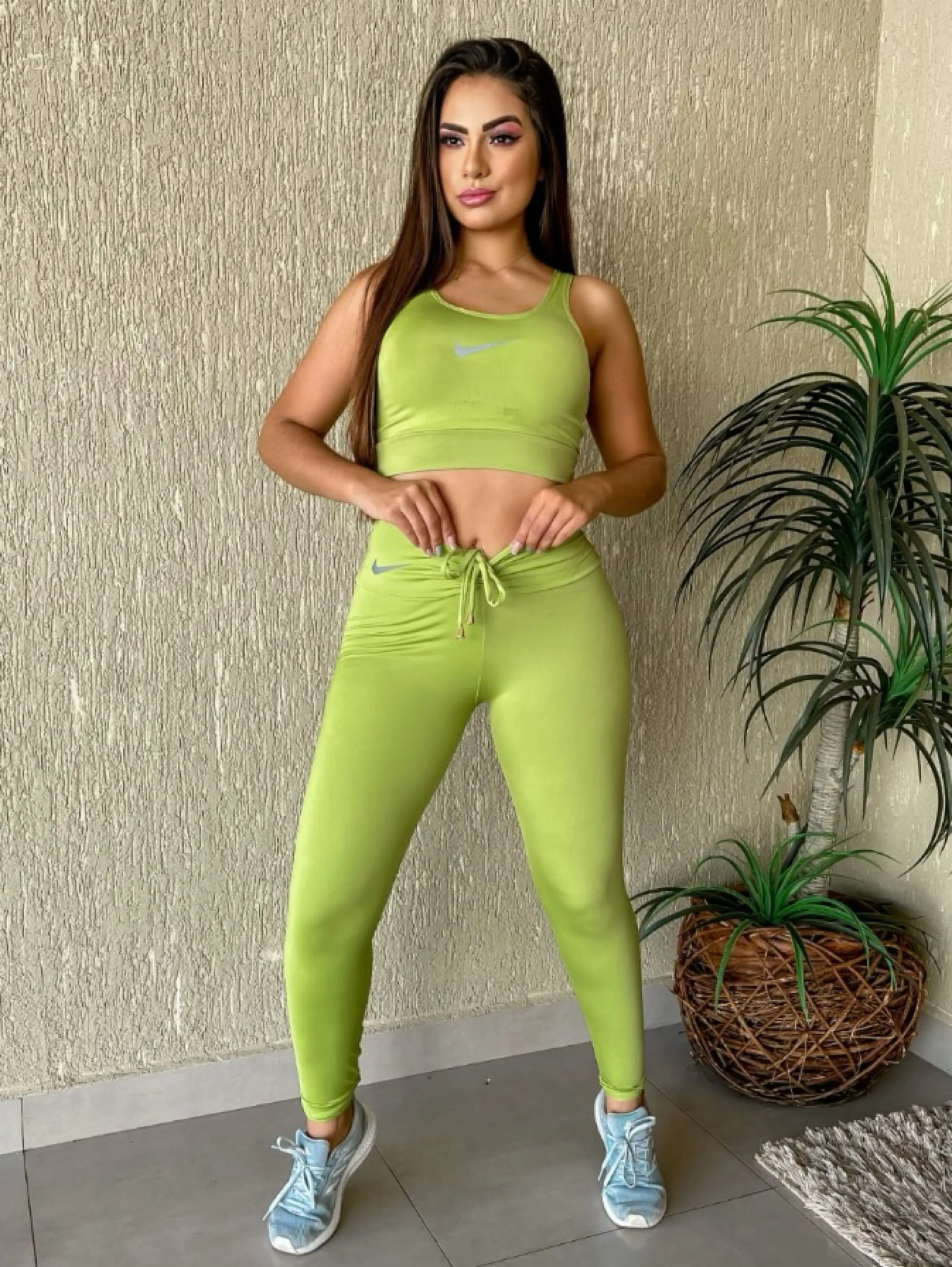 Conjunto moda fitness de academia multimarcas premium