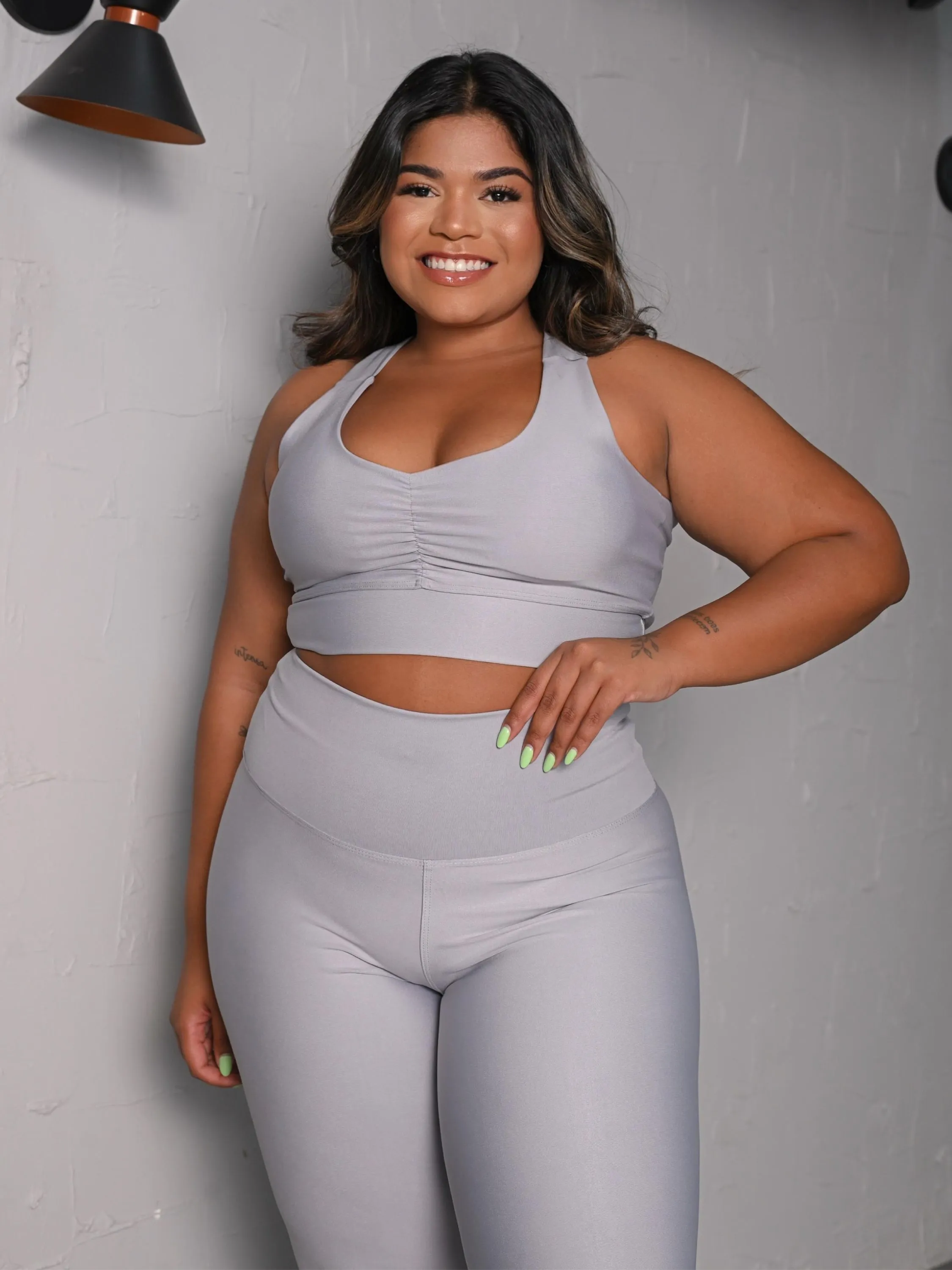 Conjunto feminino fitness power zero transparência