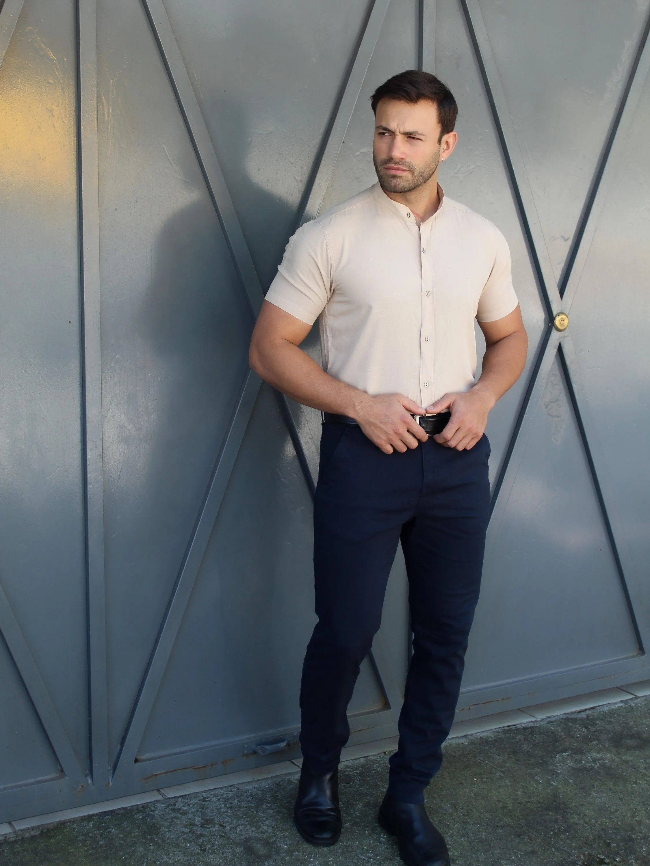 CAMISA GOLA PADRE LINHO FLAMÊ