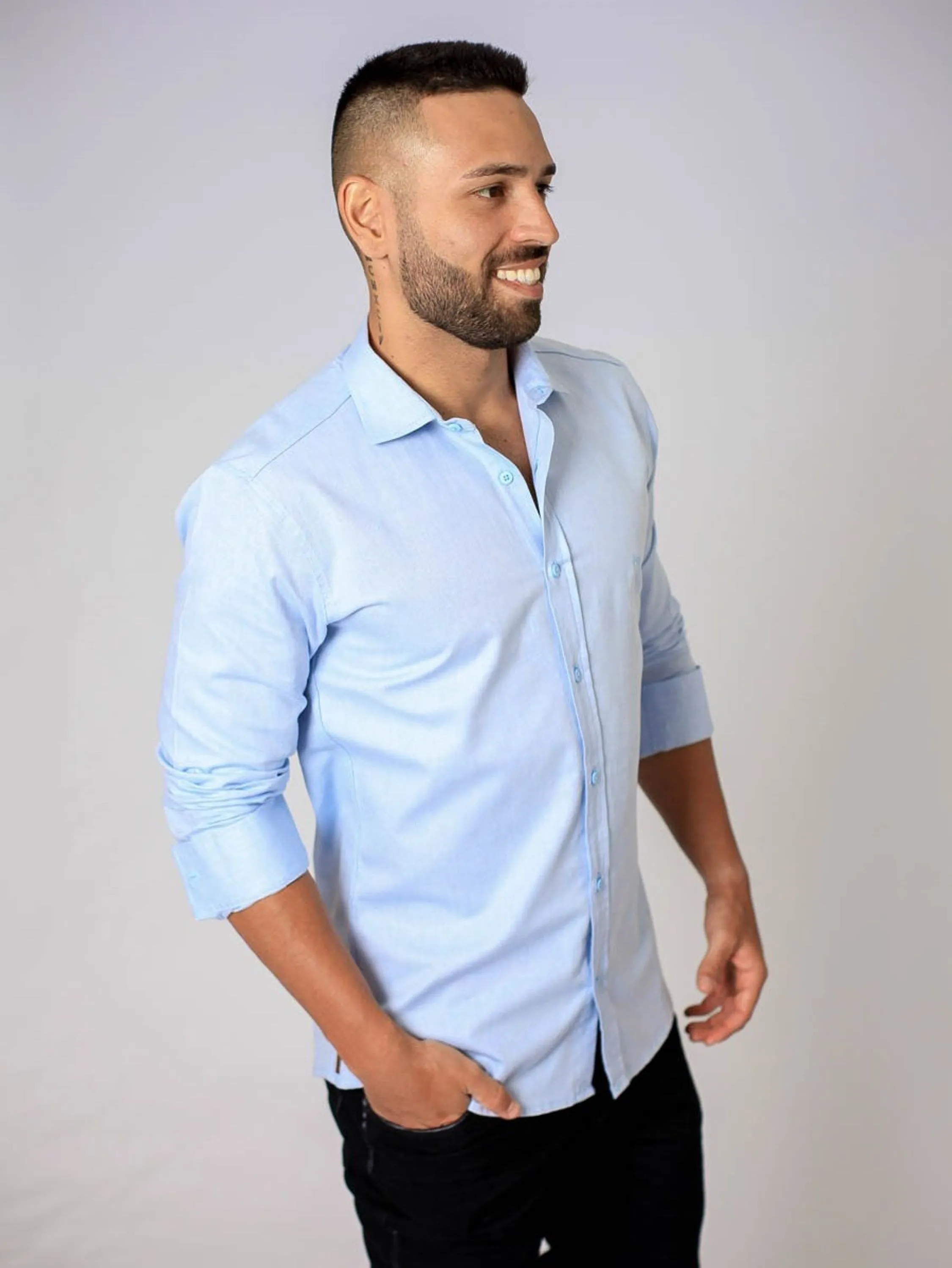 CAMISA SLIM MANGA LONGA OXFORD
