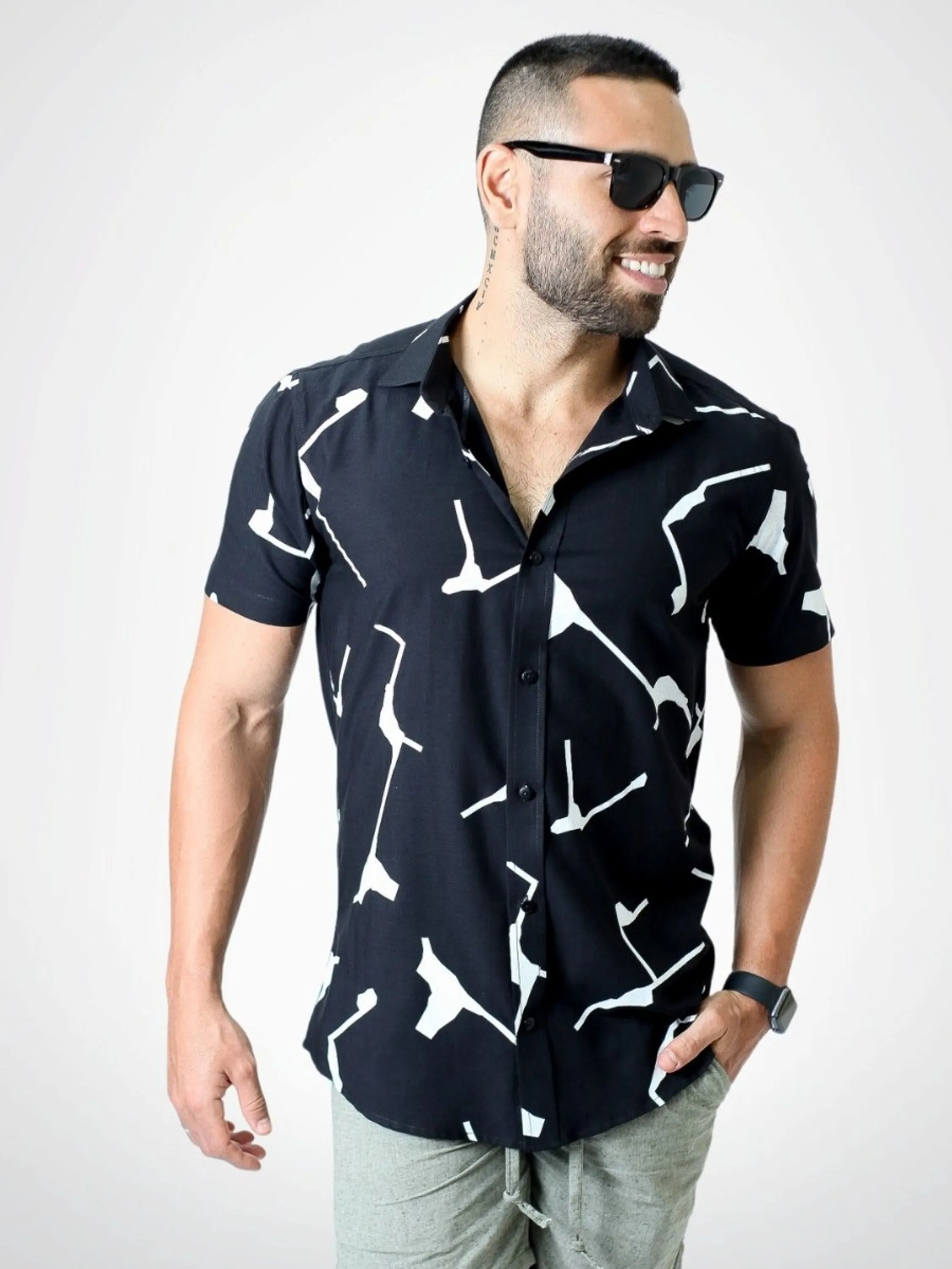 1000 CAMISA VISCOSE ESTAMPADA