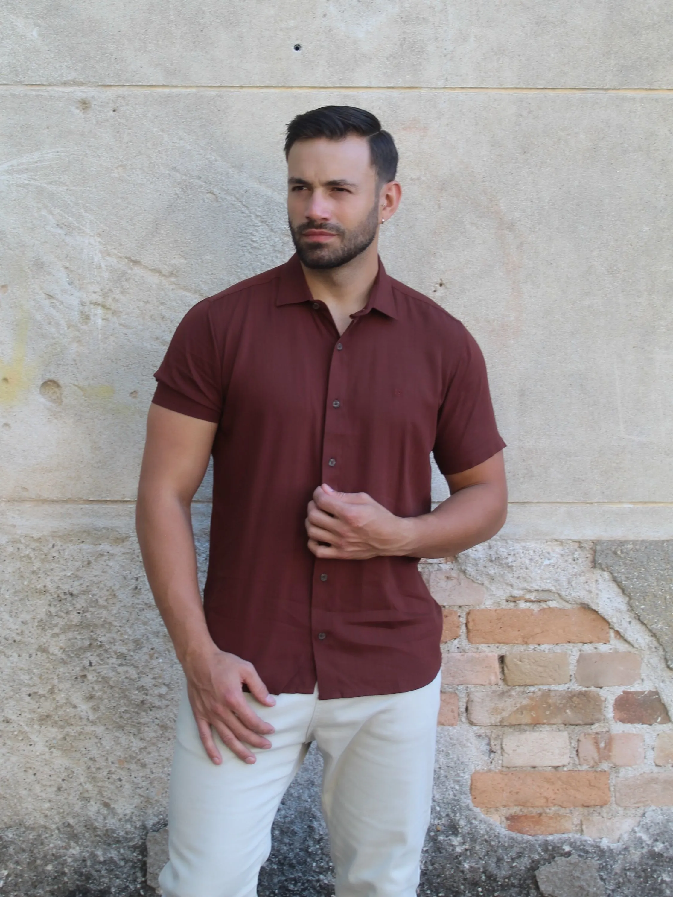 CAMISA MANGA CURTA VISCOLINHO