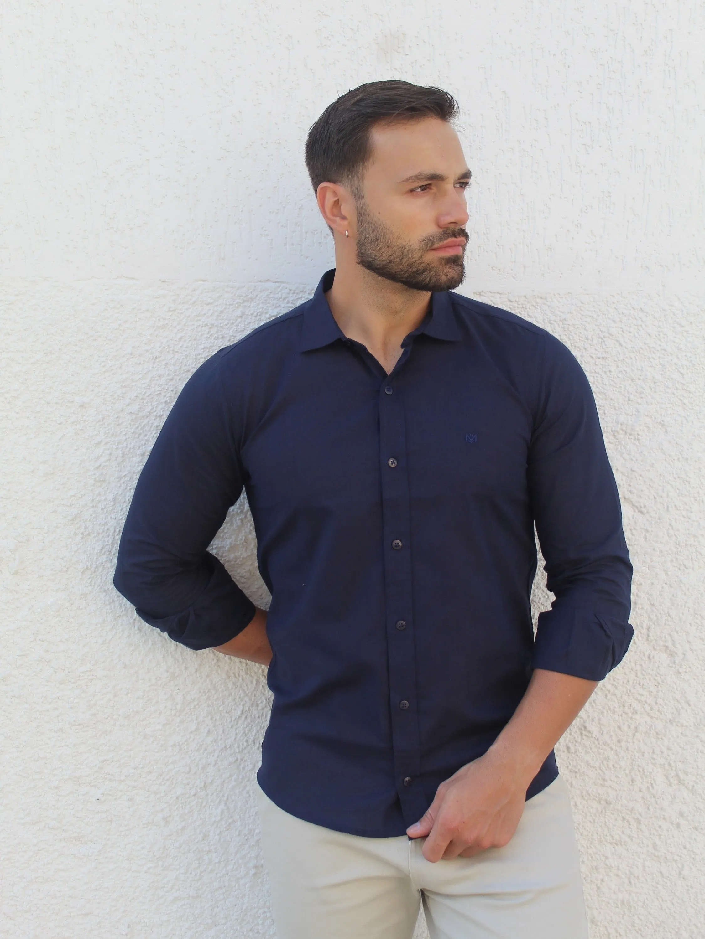 CAMISA MANGA LONGA LINHO FLAMÊ