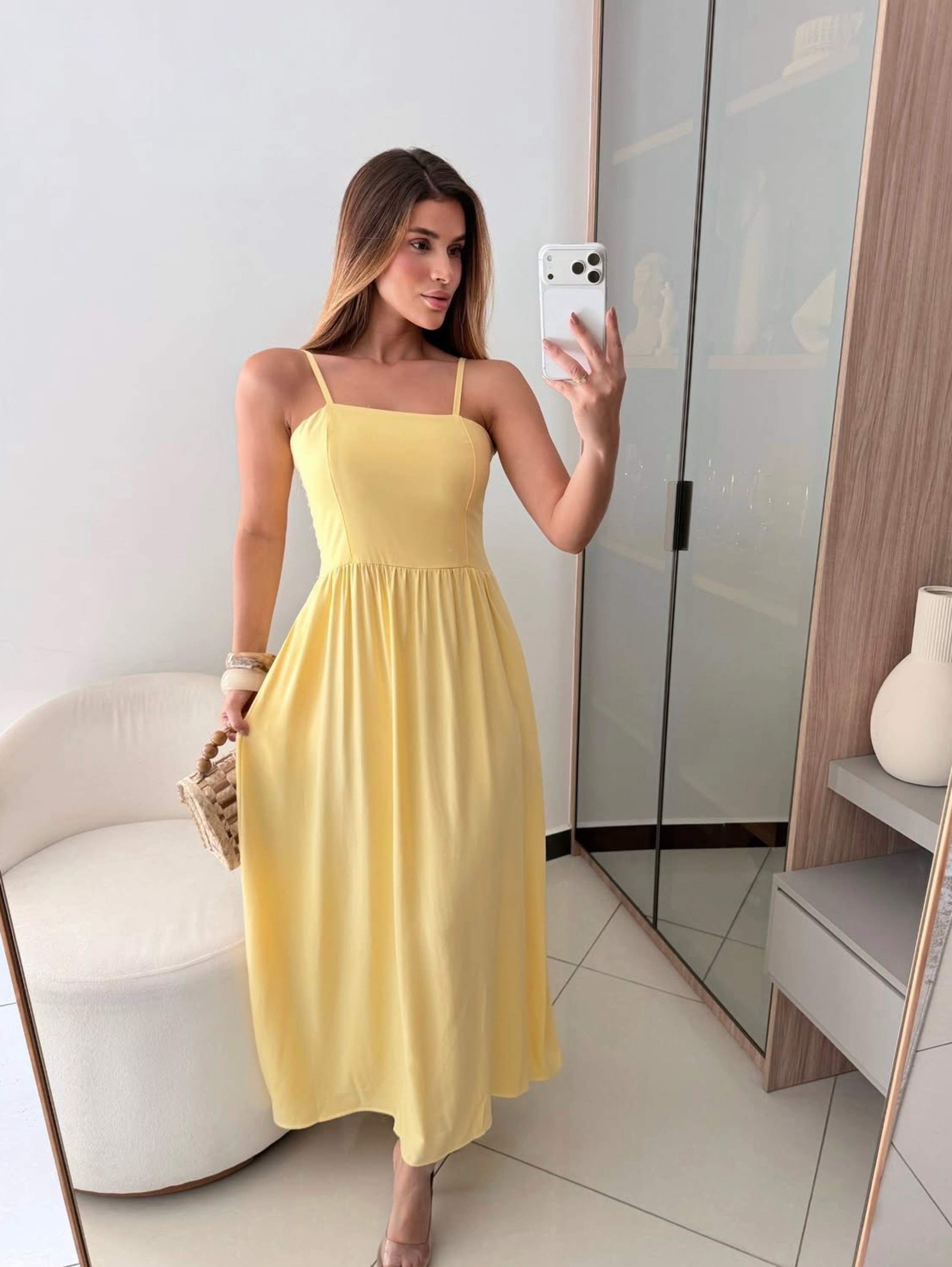 Elegante Vestido Longo com bolso