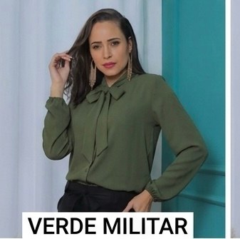 Camisa de laço feminino de tecido duna com punho