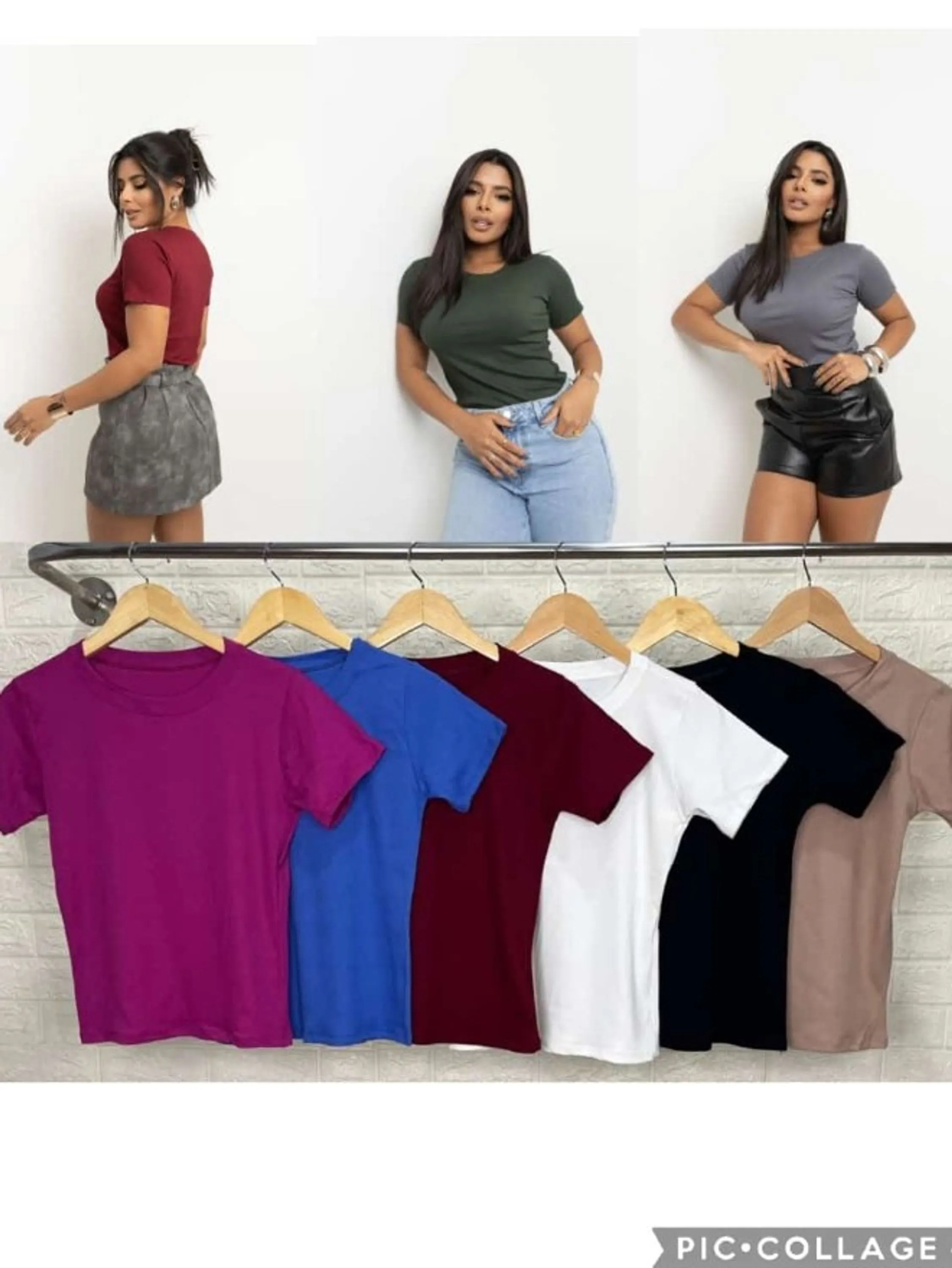 Blusa feminina Ribana básica manga curta