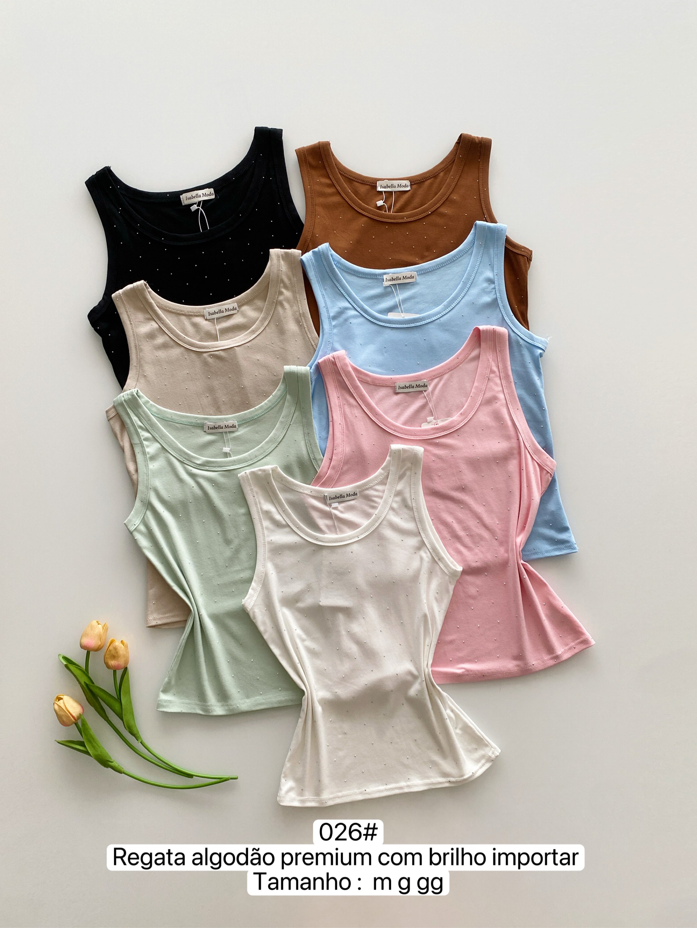 026# Regata algodão premium com brinho