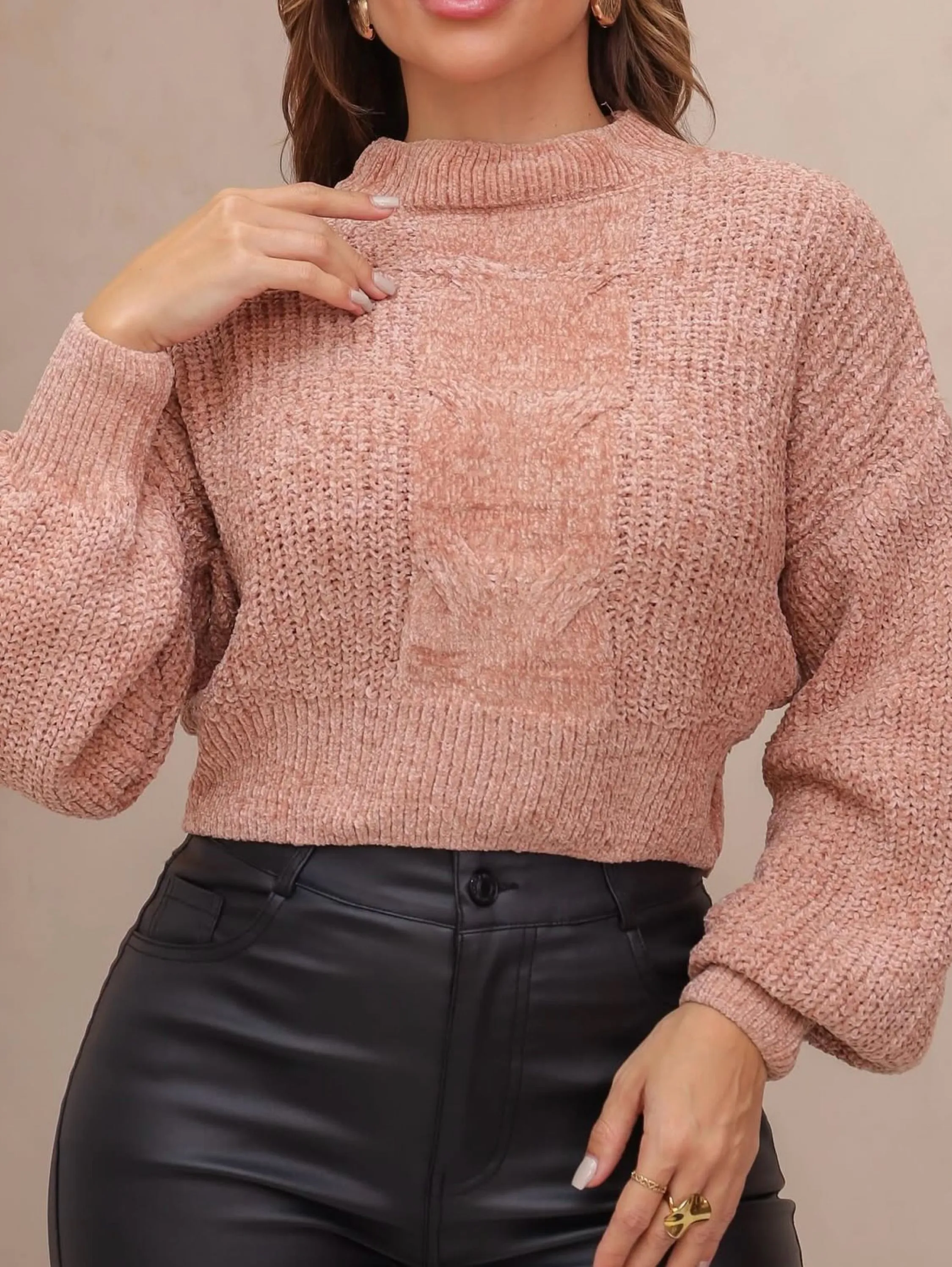 Cropped mousse grosso Isabella moda