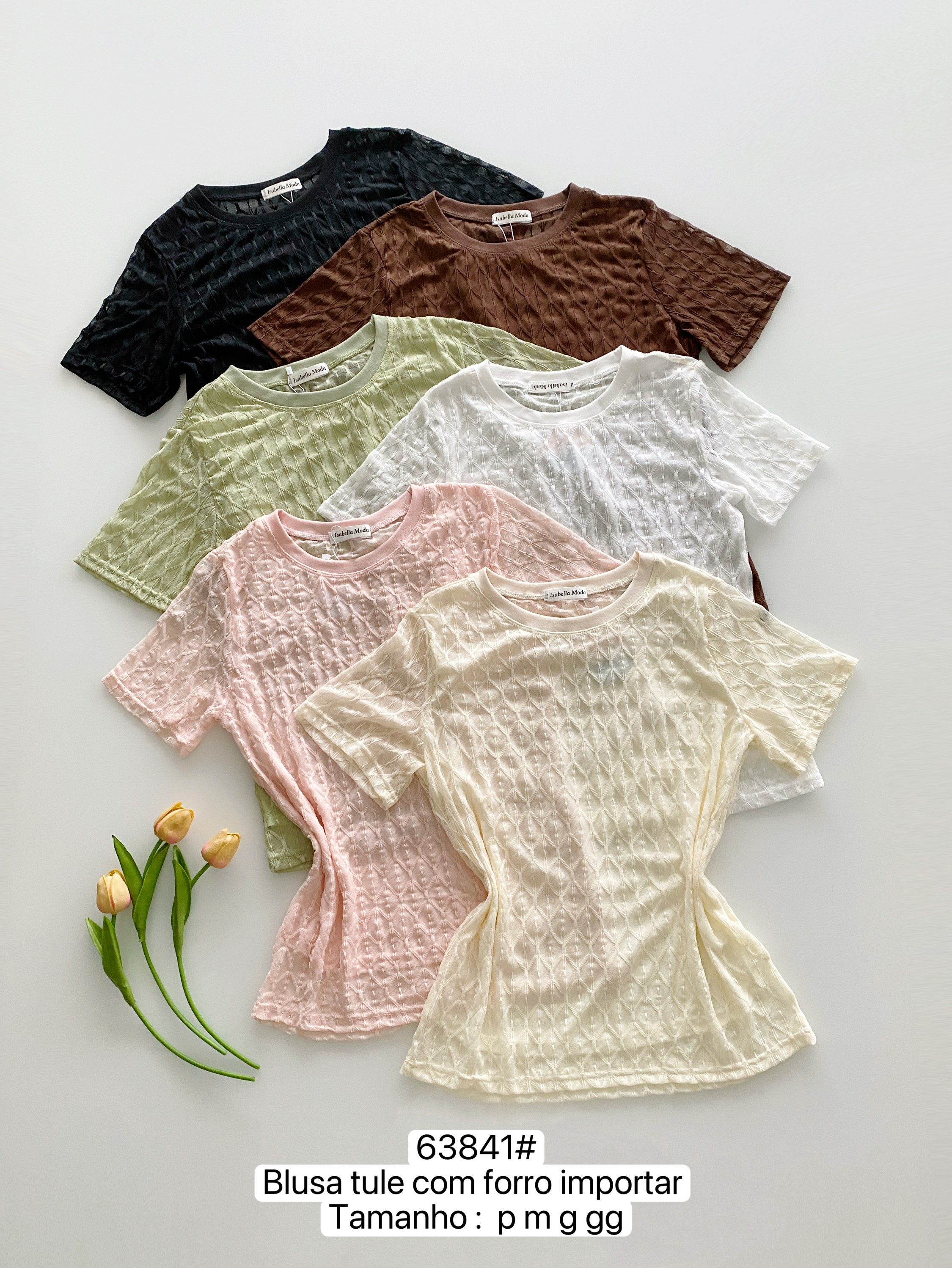 63841#blusa tule com forro Isabella moda