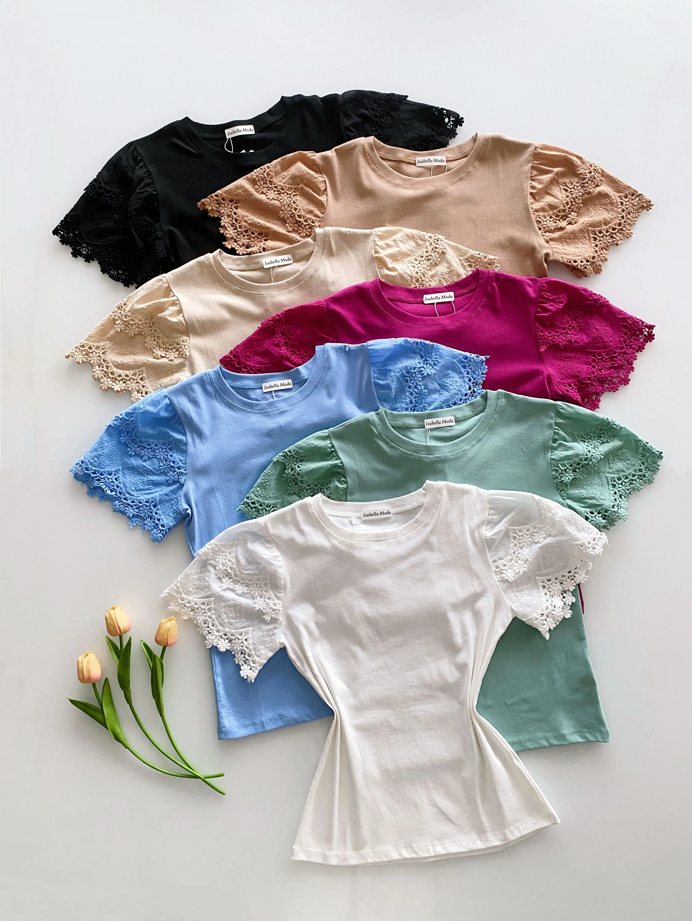 Blusa algodão manga leise Isabella moda