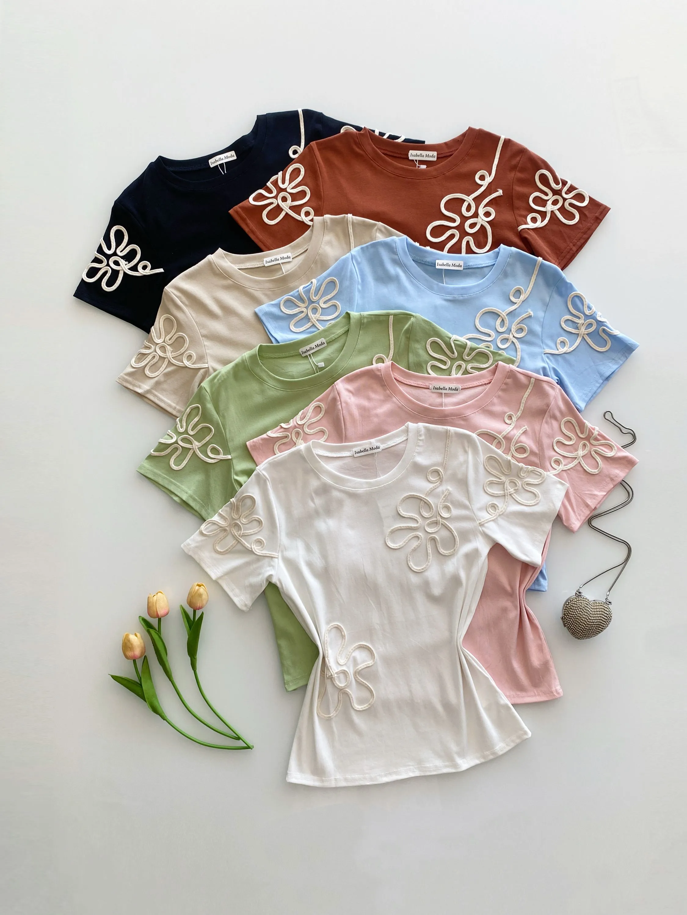 Blusa algodão com bordado Isabella moda