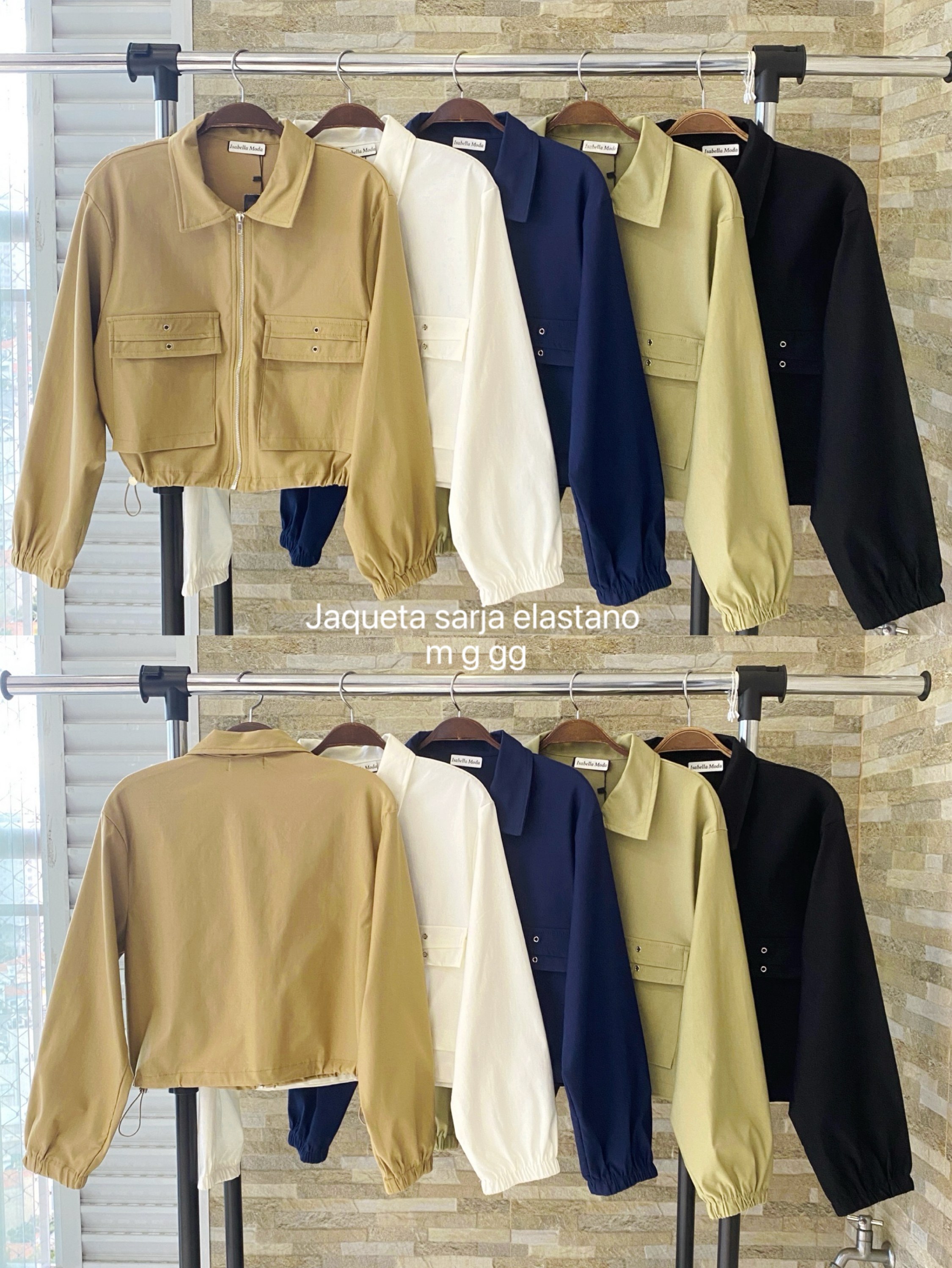 M071# Jaqueta sarja elastano Isabella moda