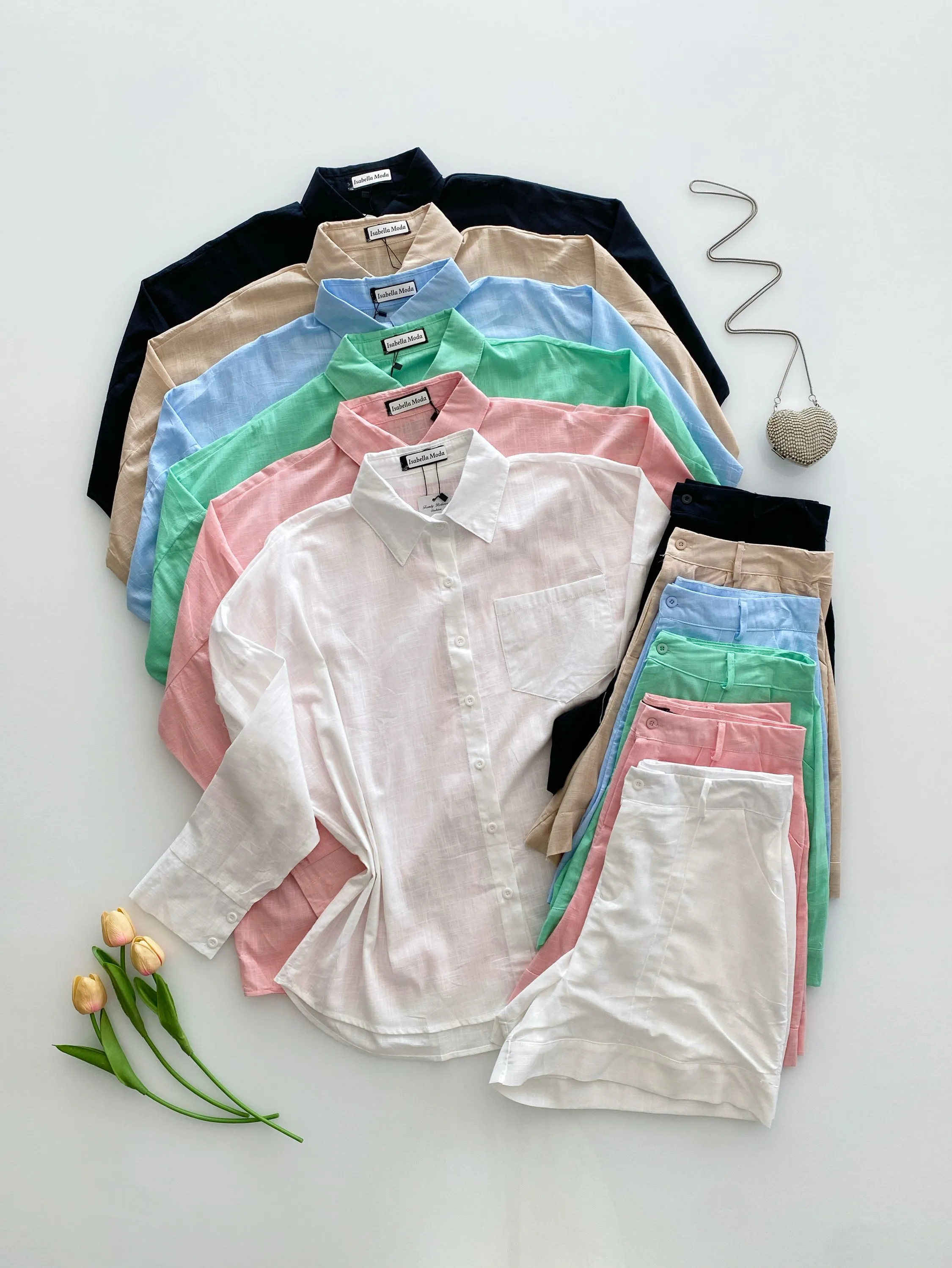 MAX Conjunto limho (camisa+short com forro )Isabella moda