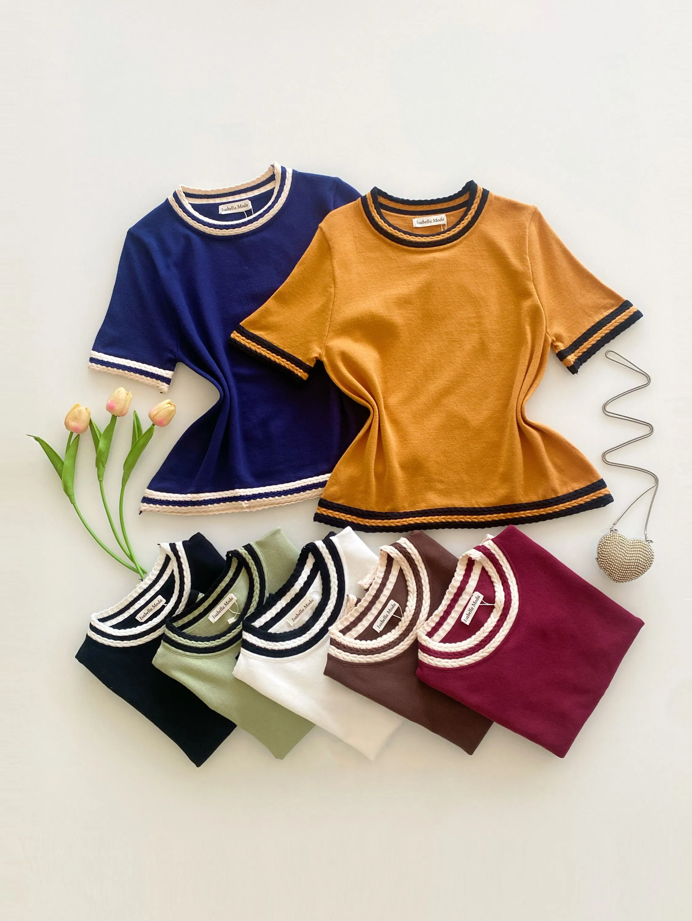 Blusa modal lãzinha com  trança Isabella moda