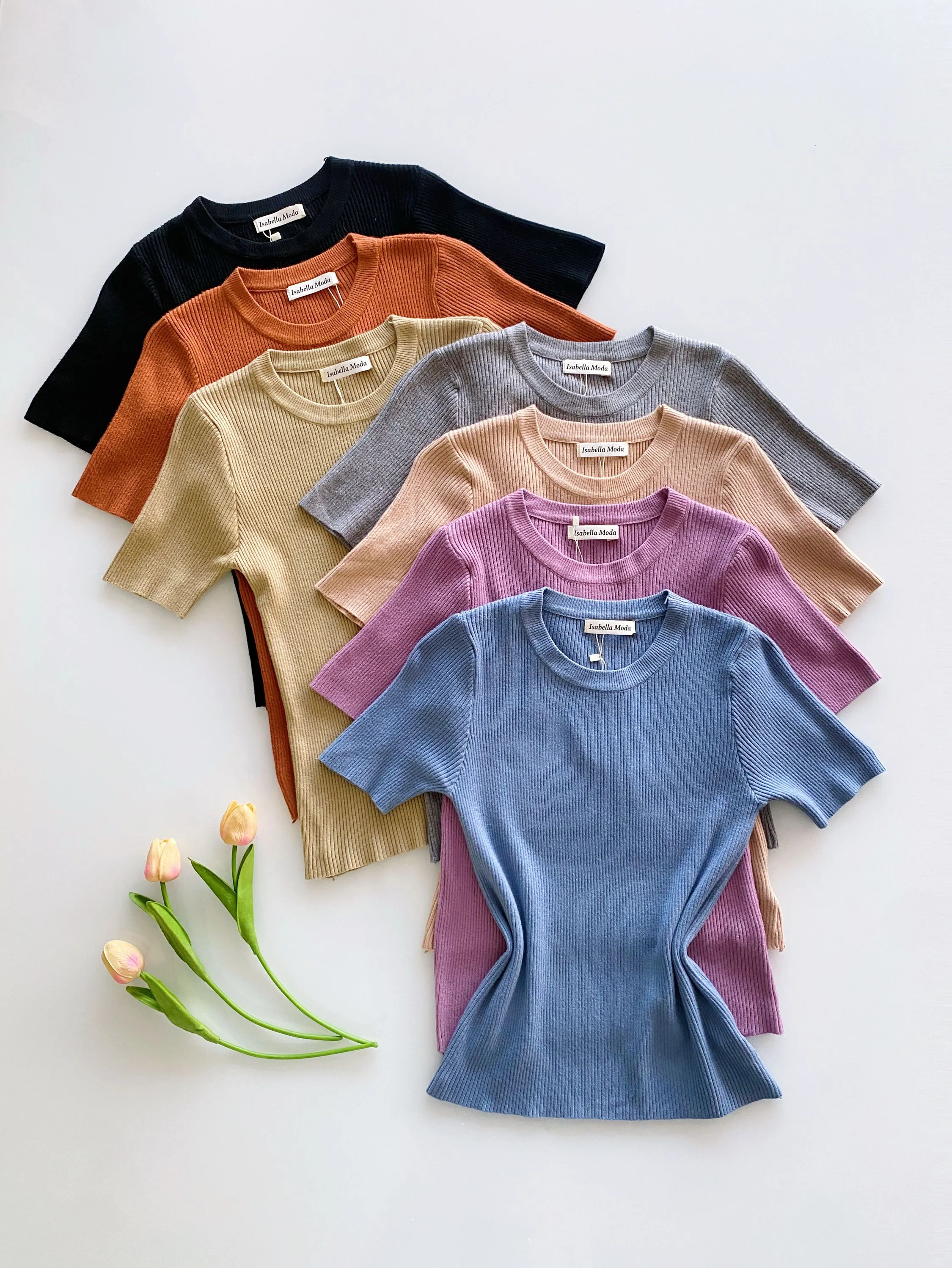 Blusa modal lãzinha manga curta Isabella moda