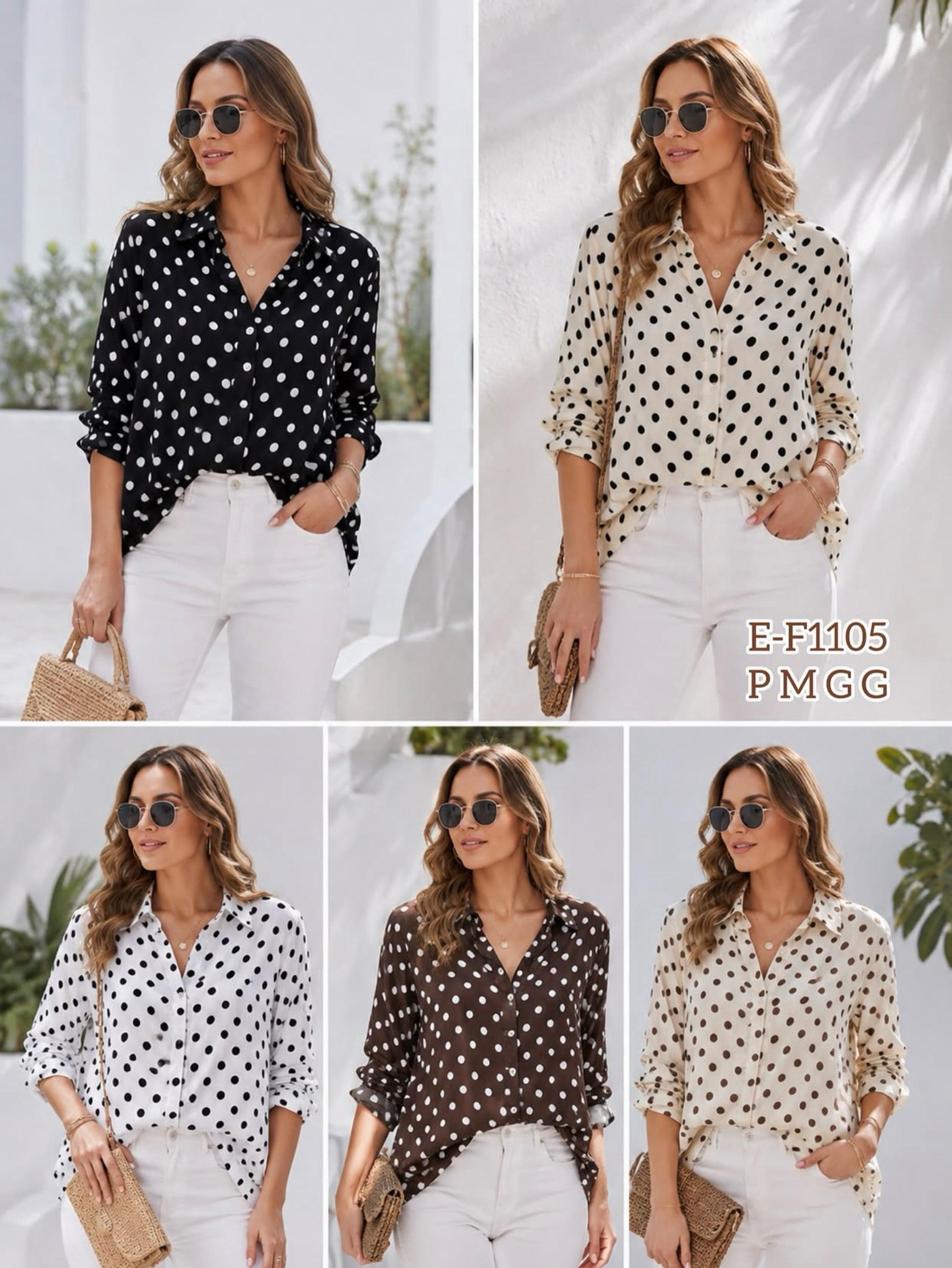 1105# Max Camila linho macio com poa Isabella moda