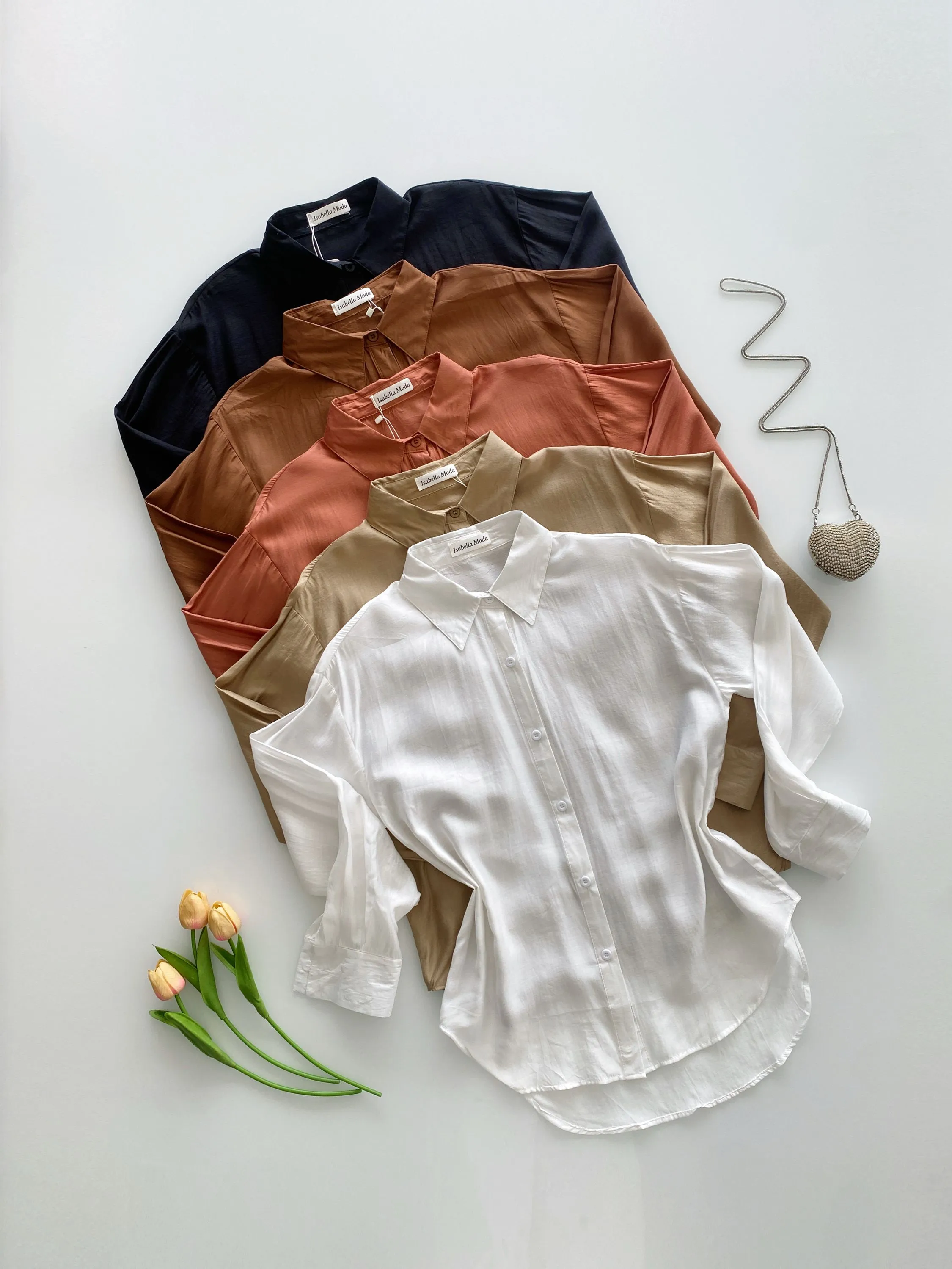 MAX camisa cetim Isabella moda