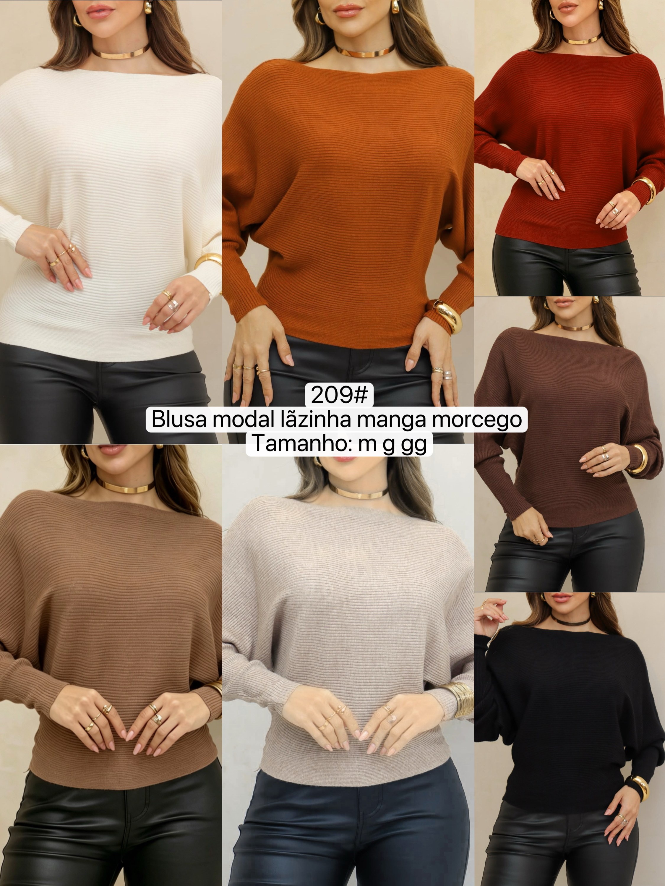 209# Blusa modal laznha manga morcego