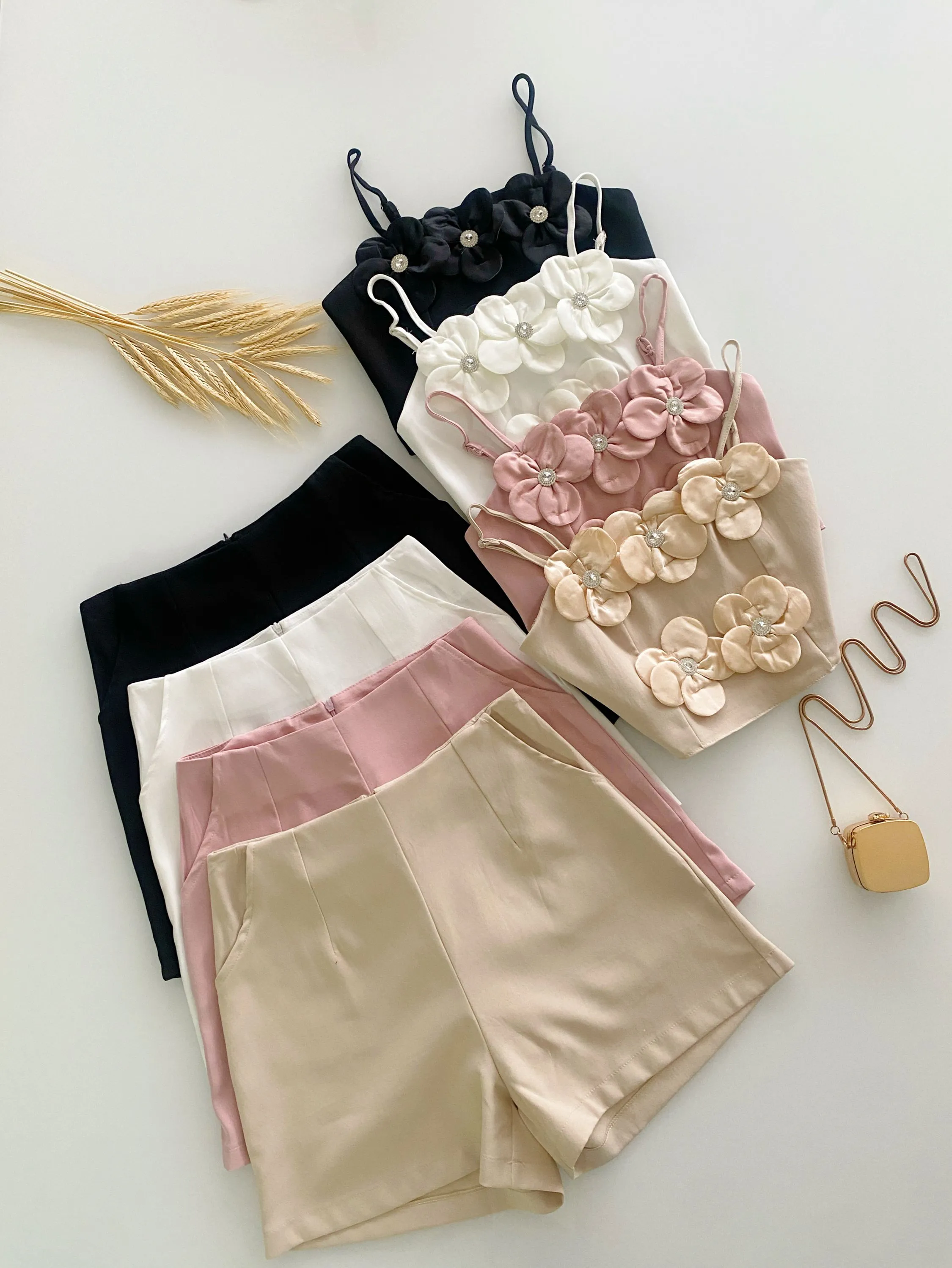 Conjunto alfaiataria (Top+short) Isabella moda