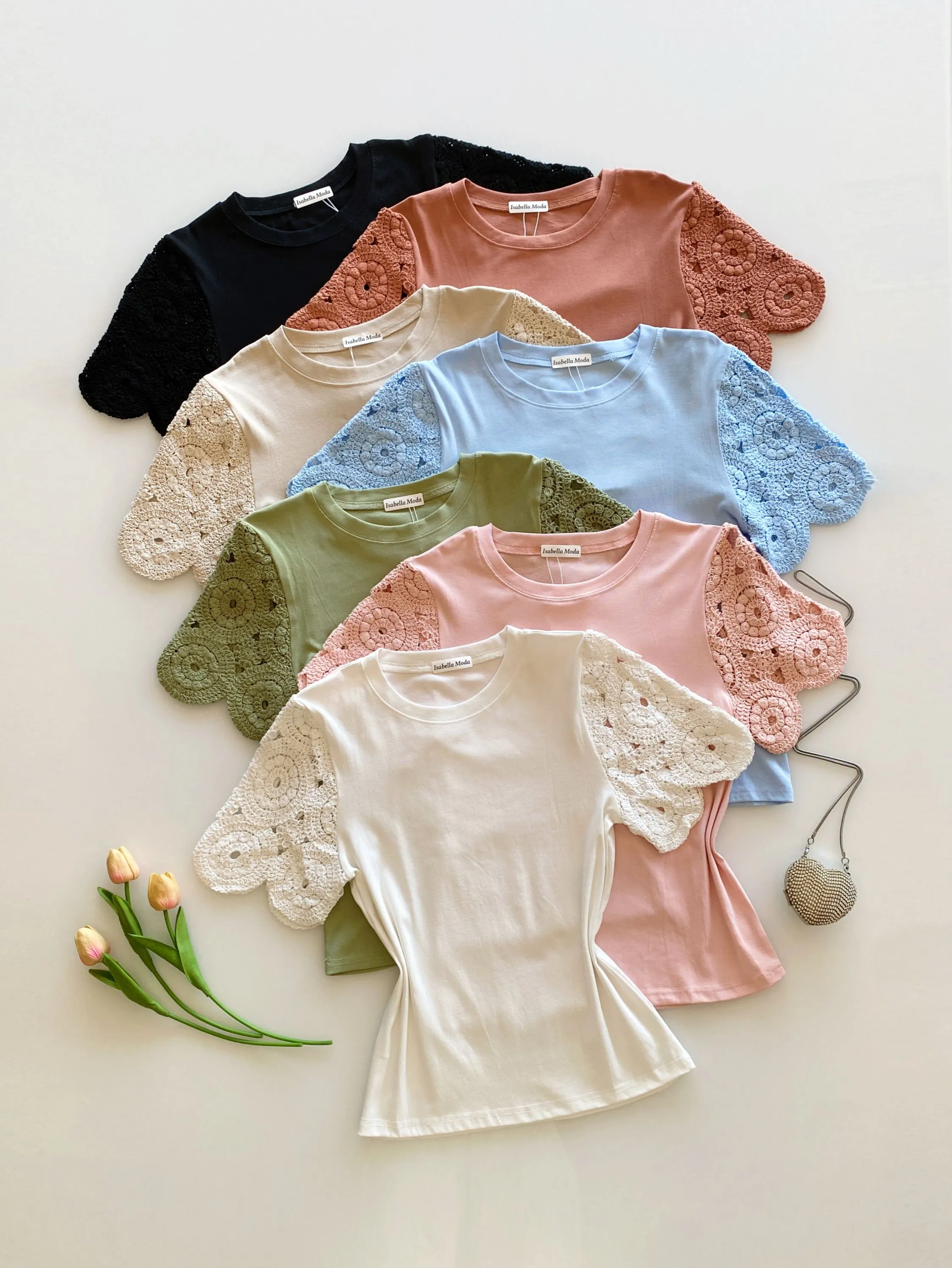 Blusa algodão manga bordado 2526# Isabella moda