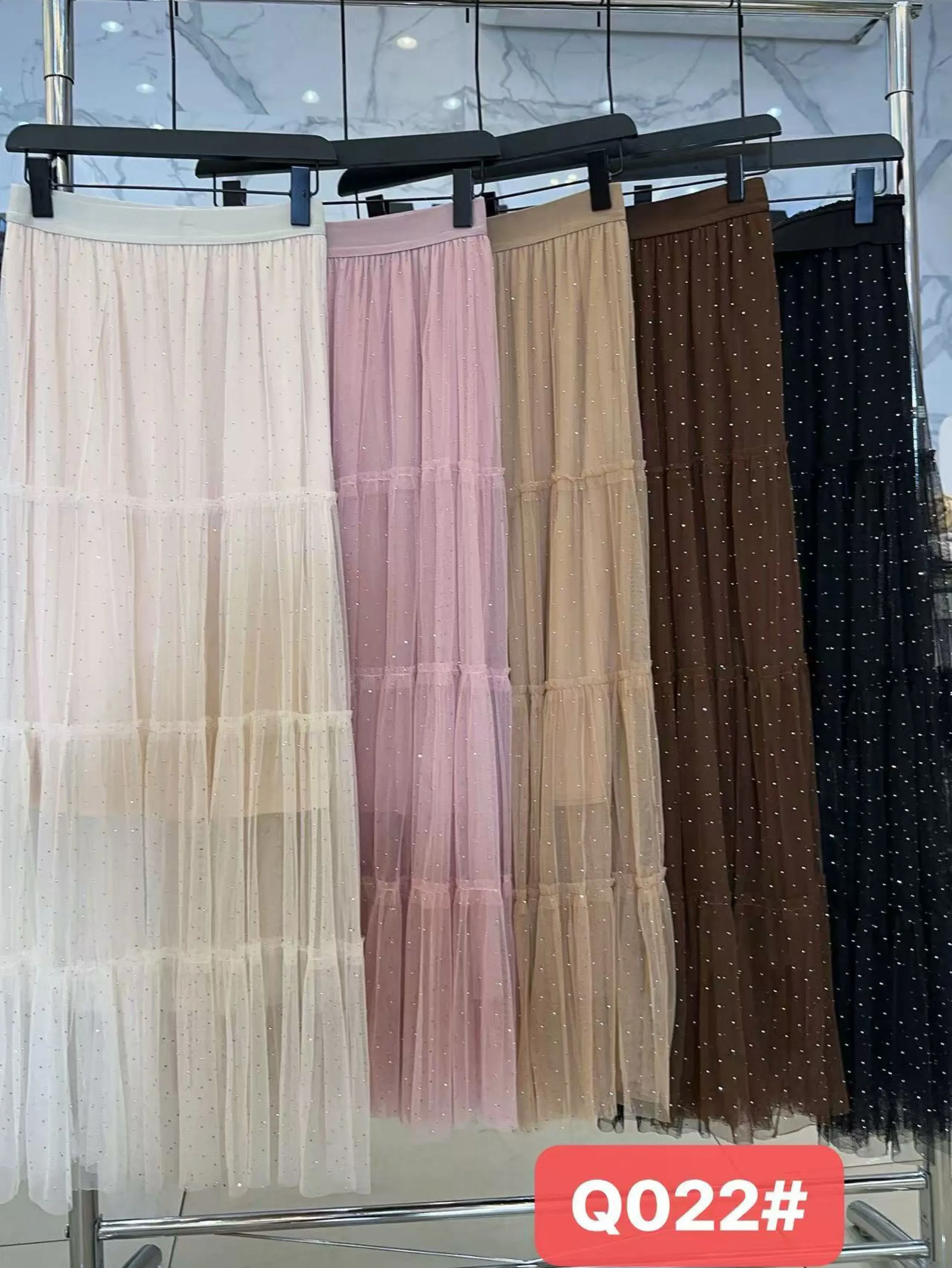 Saia tule com pedraria 022# Isabella moda