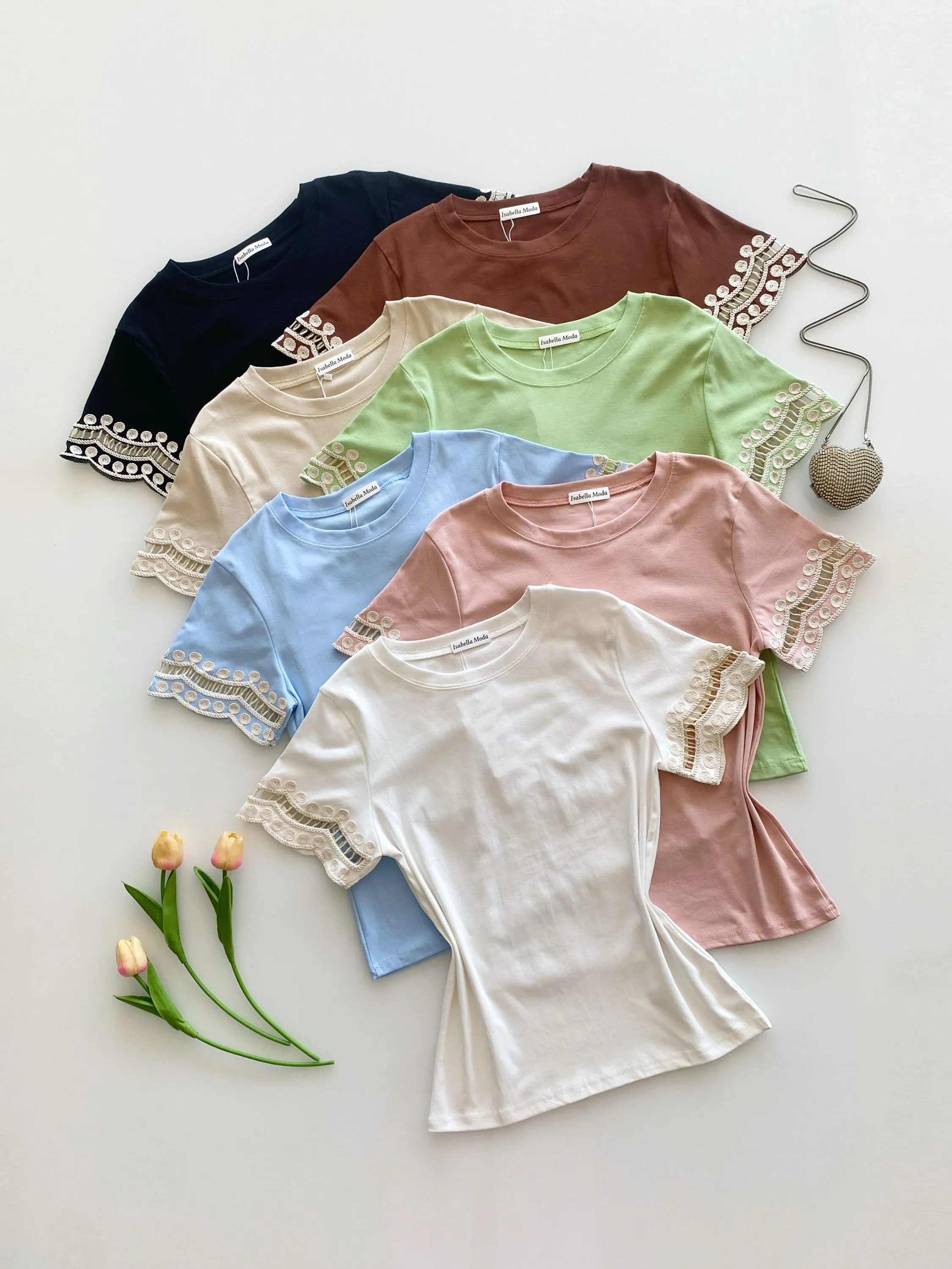 Blusa algodão manga bordado 2507# Isabella moda