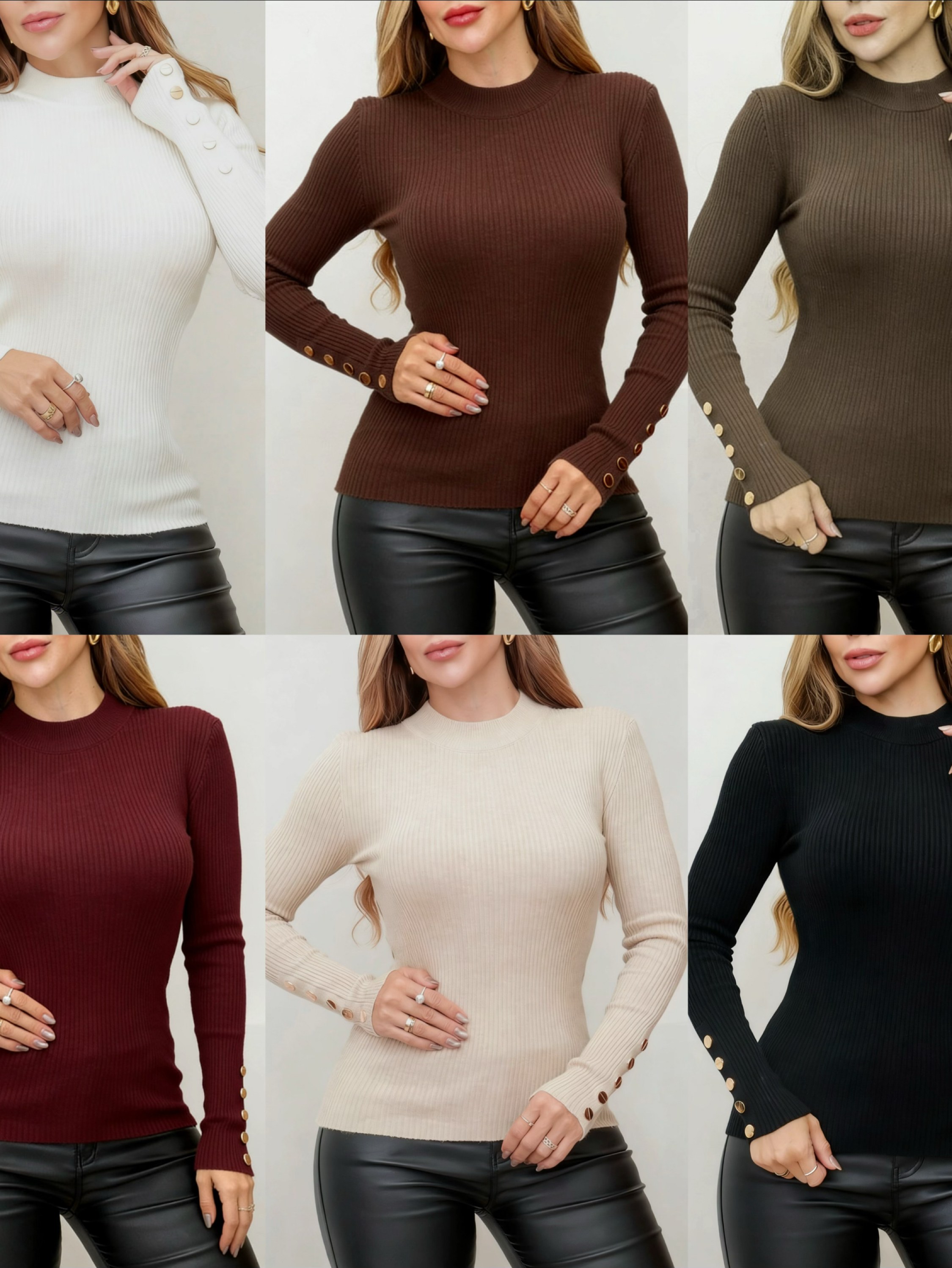 Blusa modal lãzinha manga com botão Isabella moda