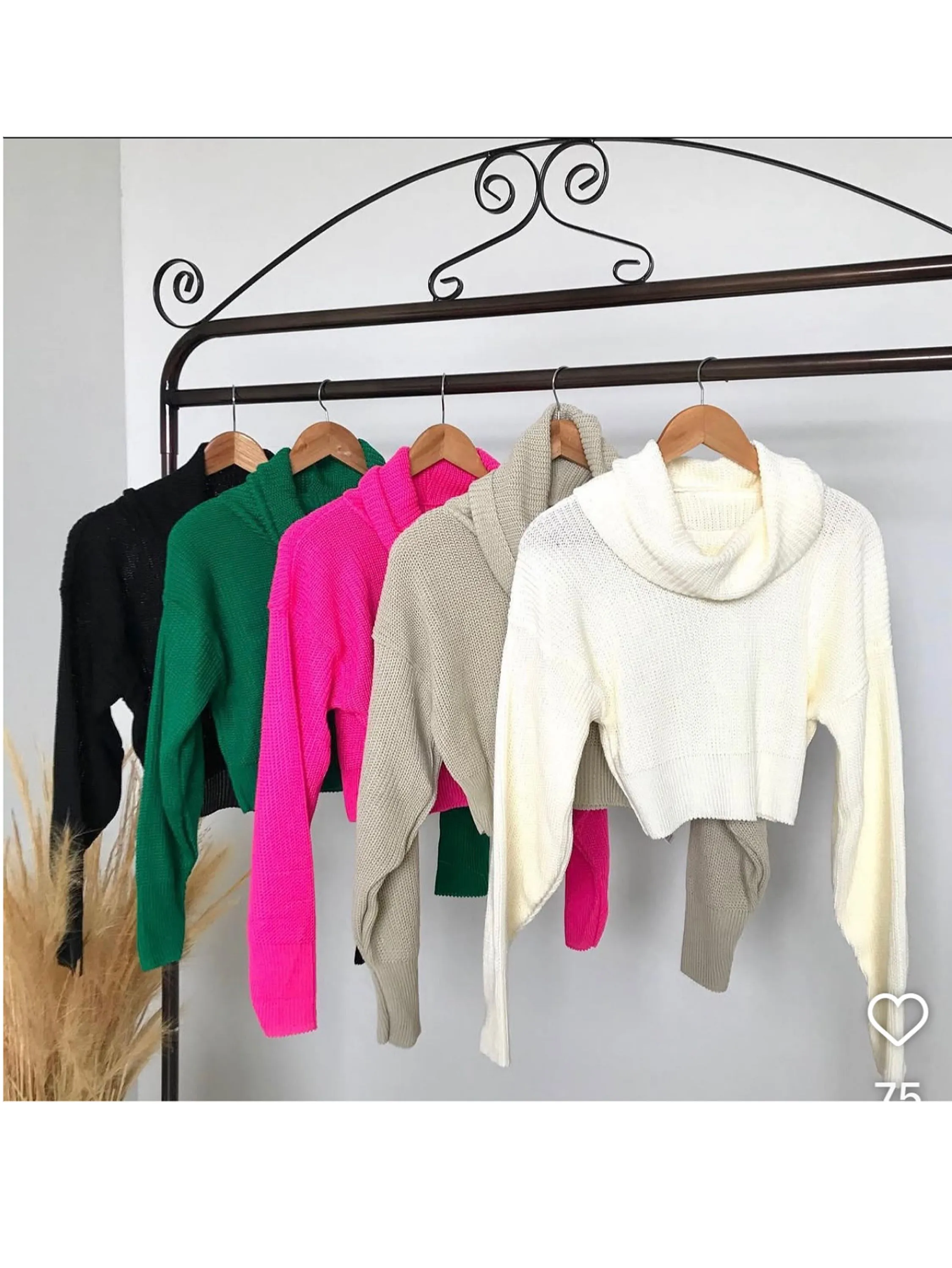 Blusa tricô gola boba Isabella moda