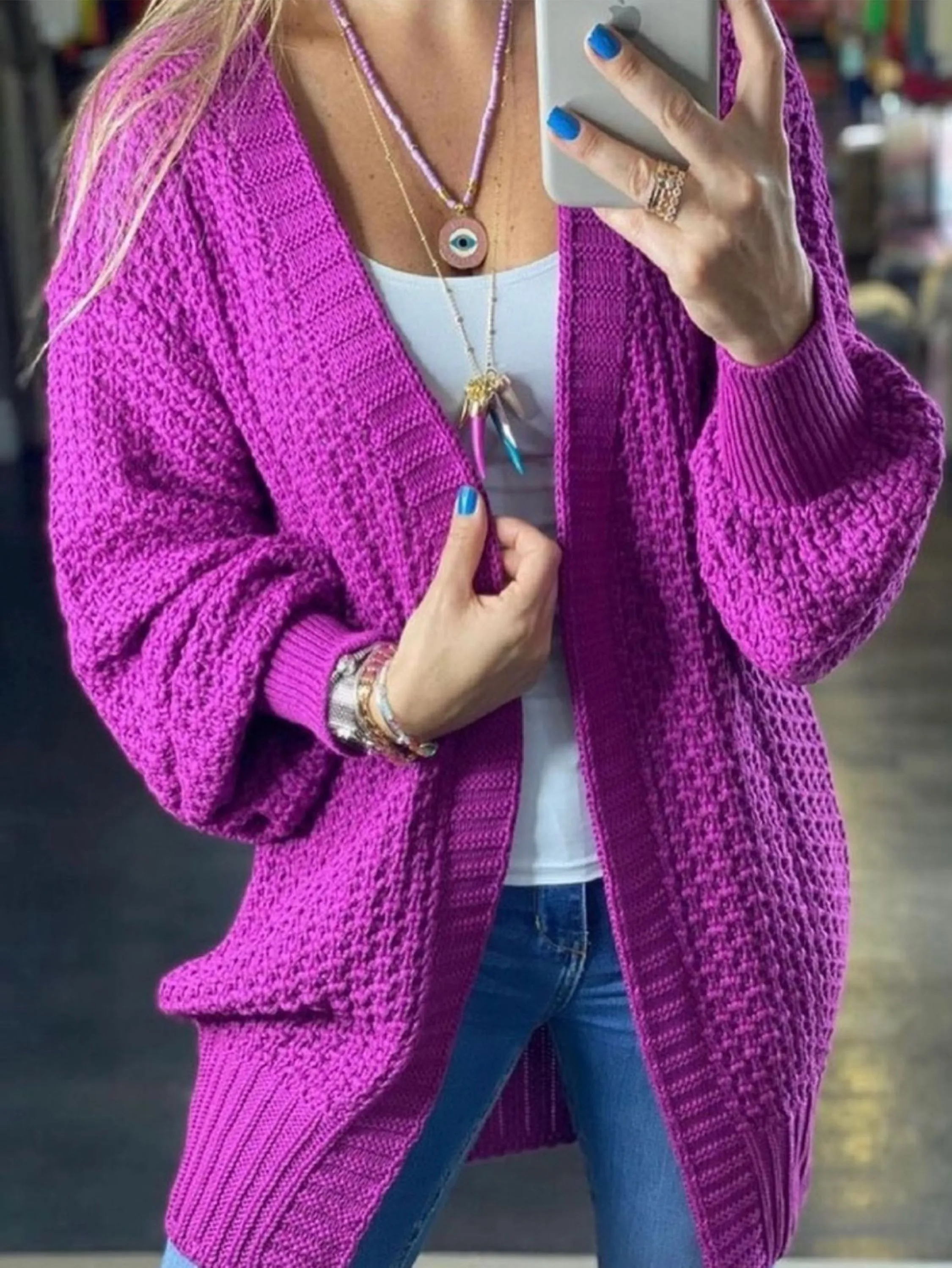 Max cardigan de tricô grosso Isabella moda
