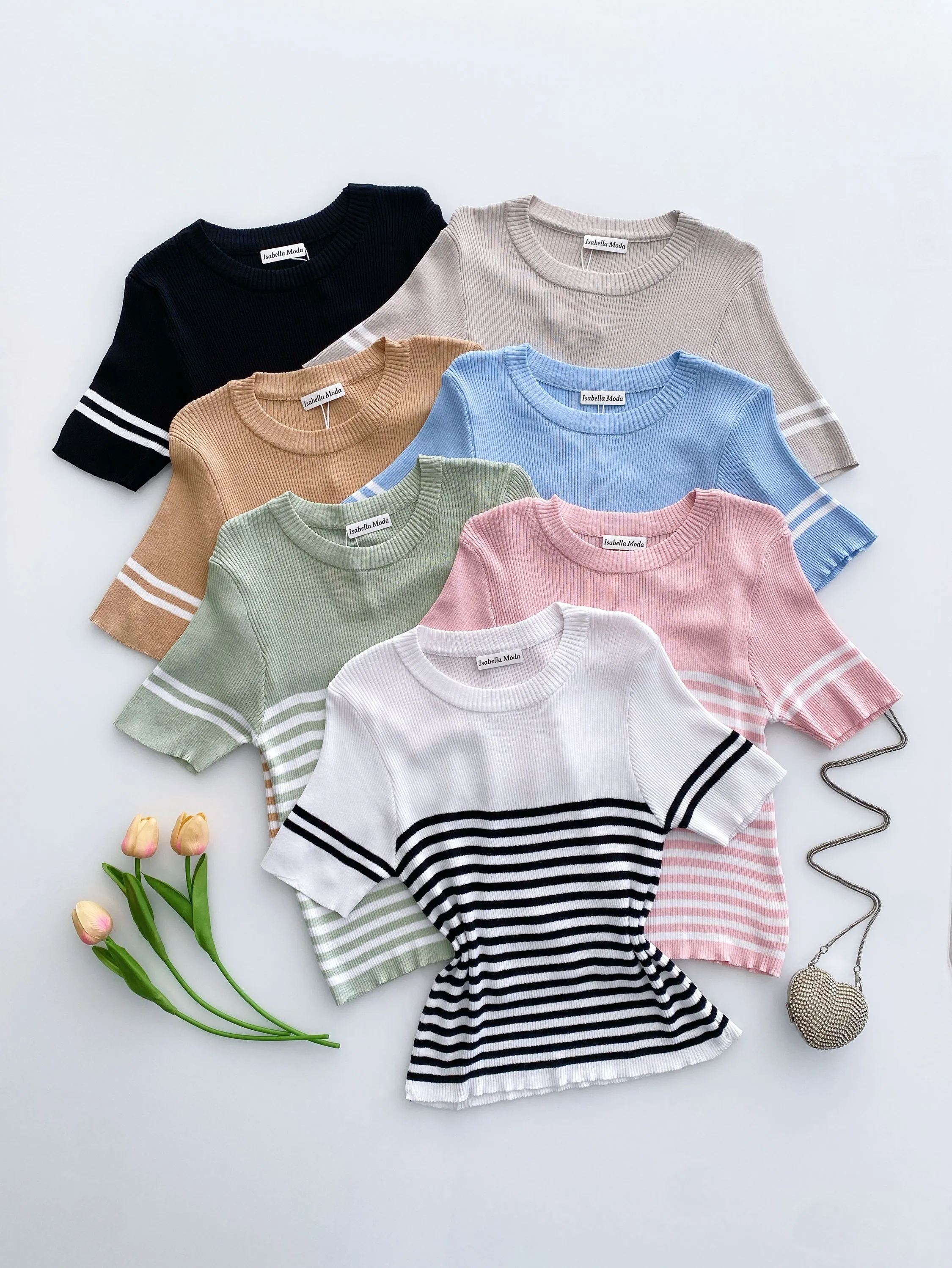 Blusa modal fresquinho listrada Isabella moda