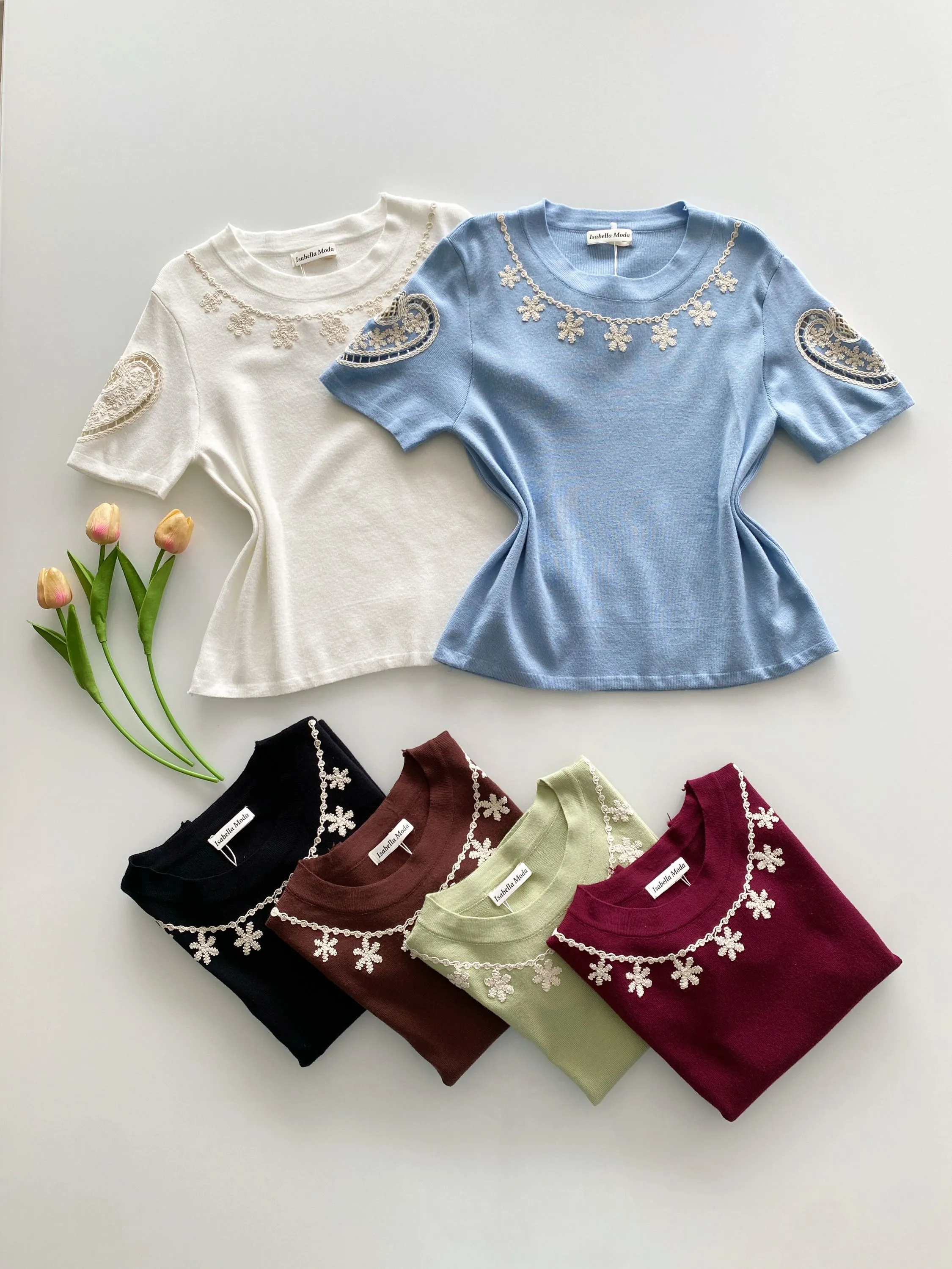 Blusa modal lãzinha com bordado Isabella moda