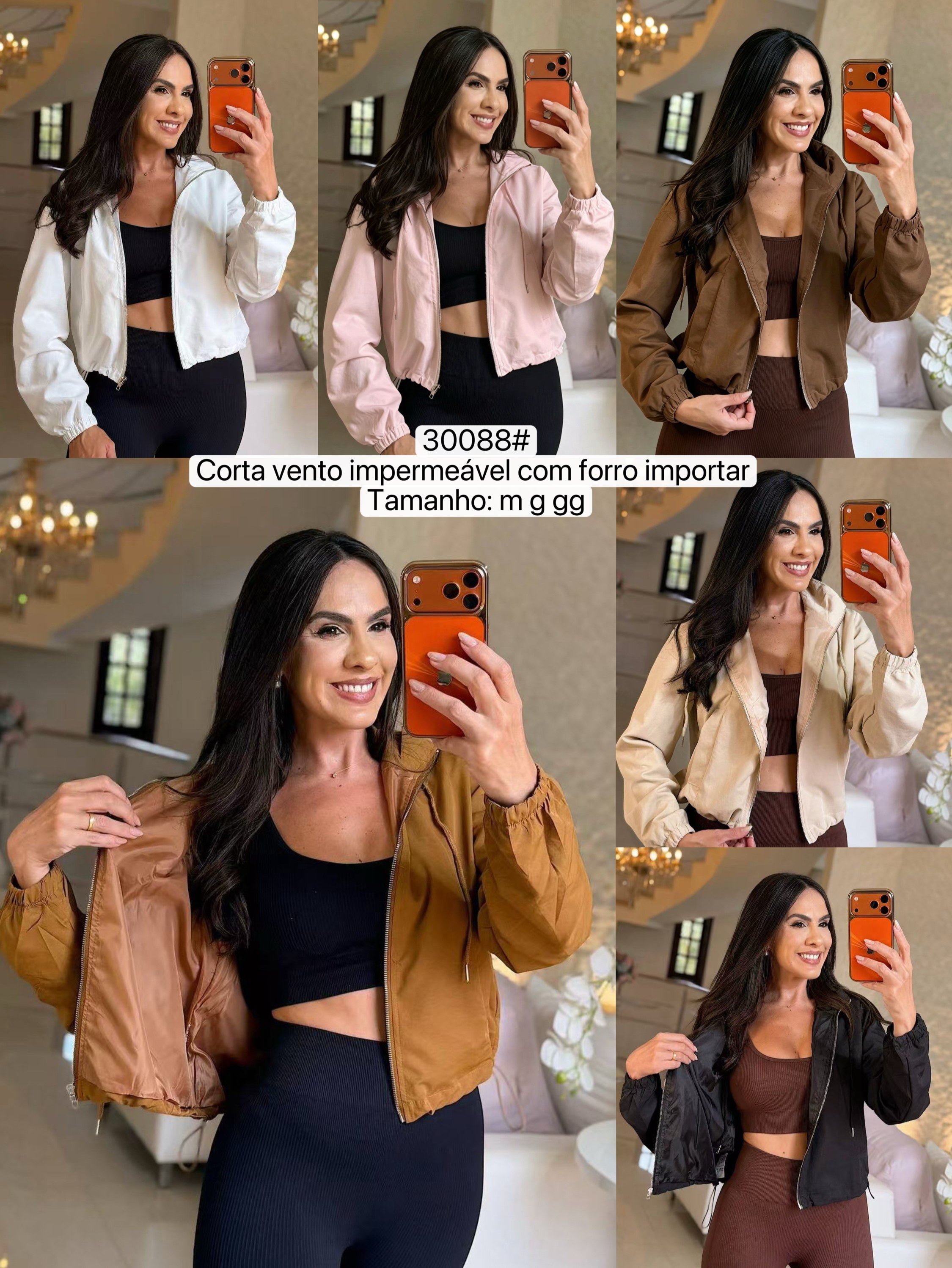 30088# Corta vento com forro Isabella moda