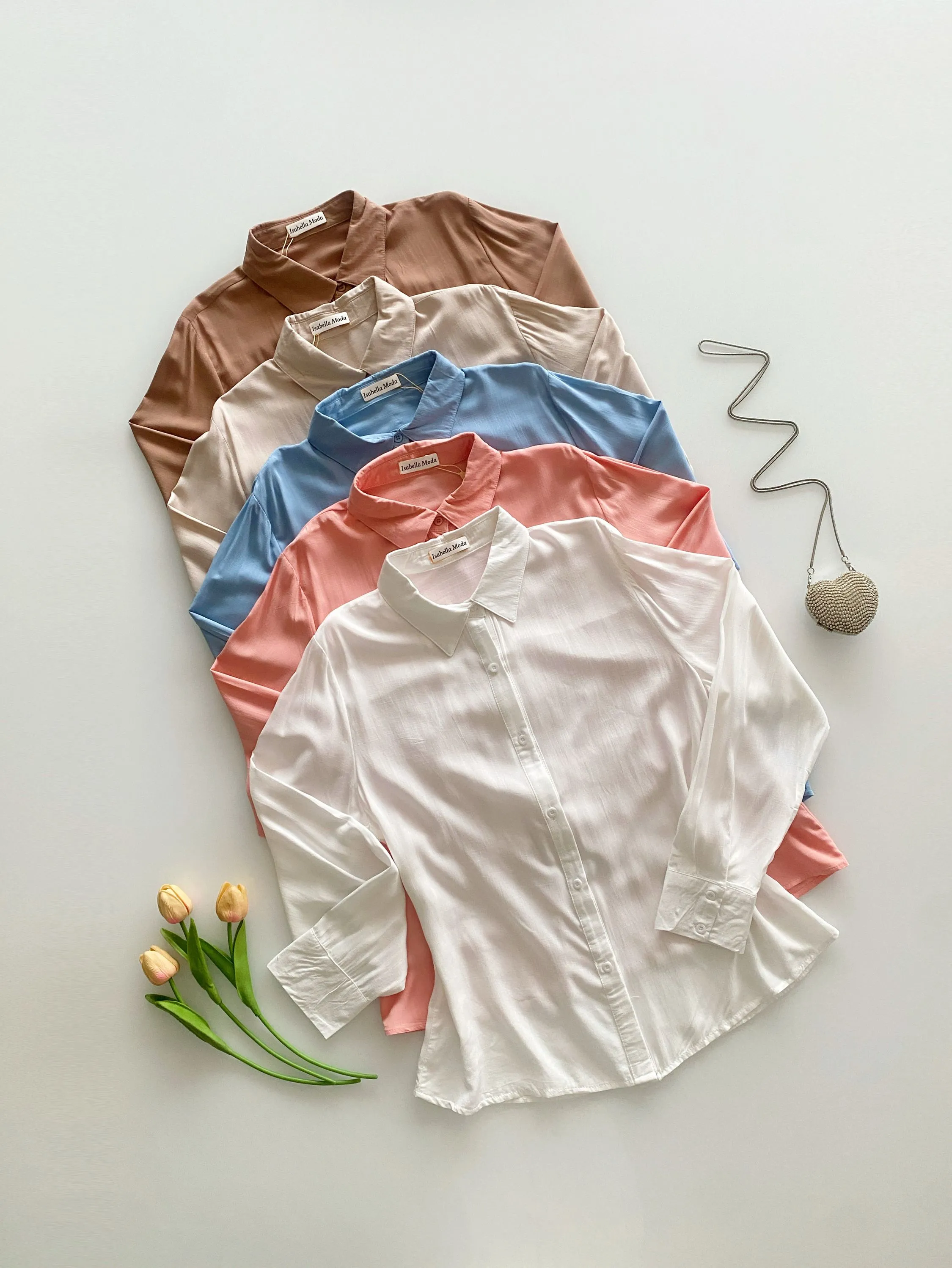 Camisa linho viscose Isabella moda