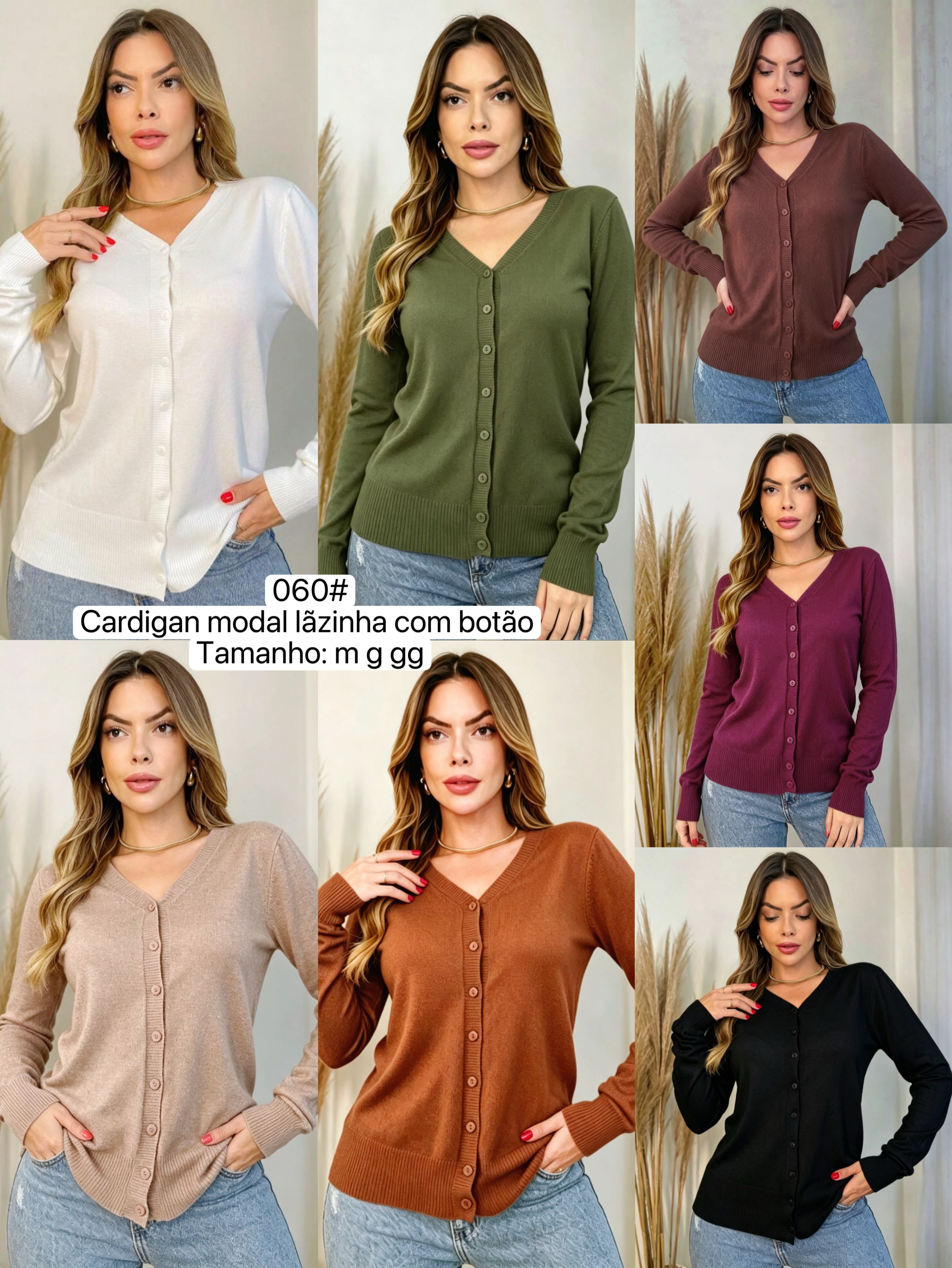 Cardigan modal lãzinha com botão Isabella moda