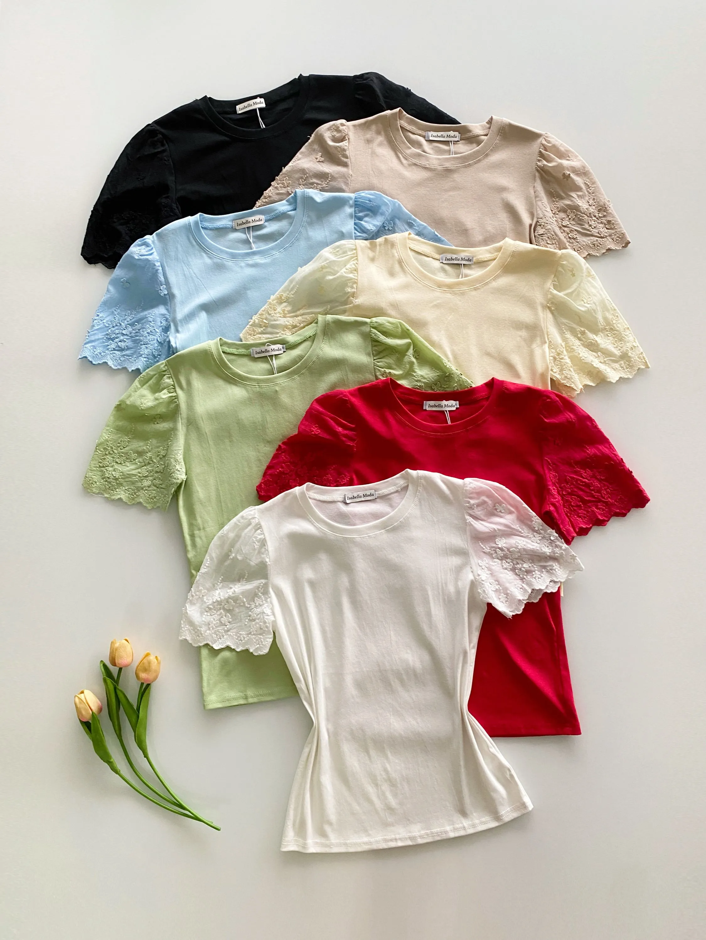 Blusa algodão manga leise Isabella moda