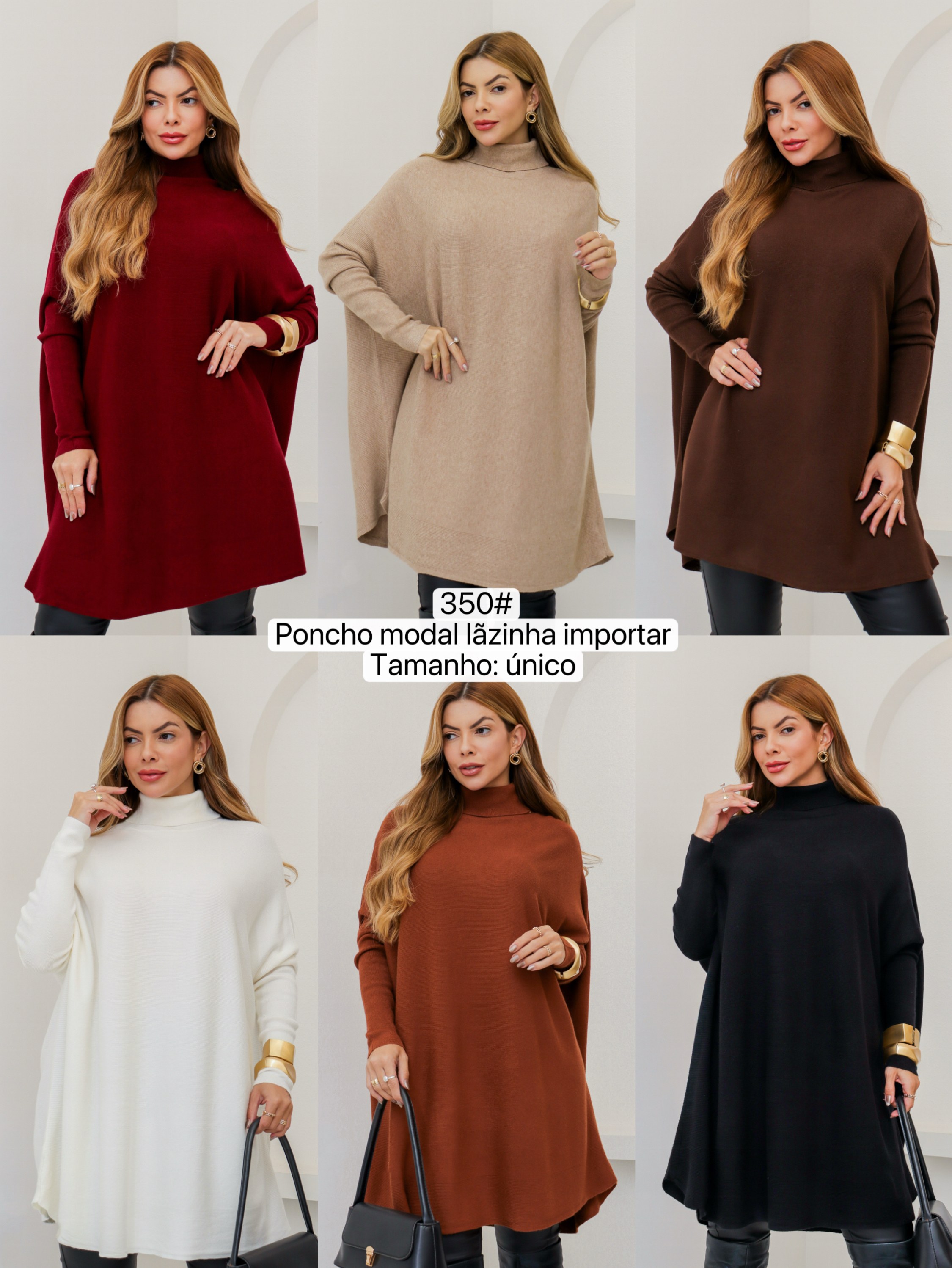 350# Poncho modal lanzinha Isabella moda