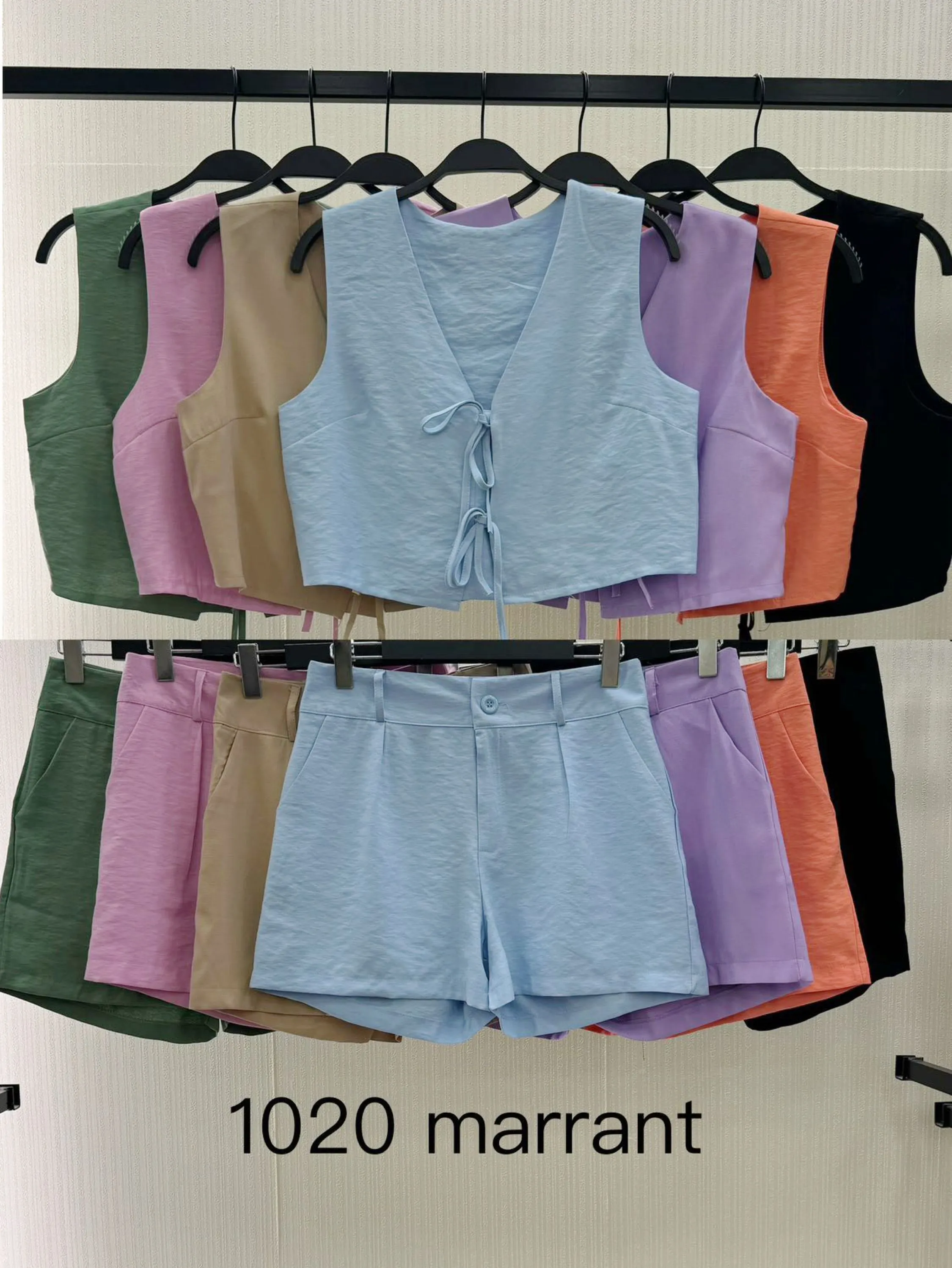 Conjunto marrant (colete +short) Isabella moda