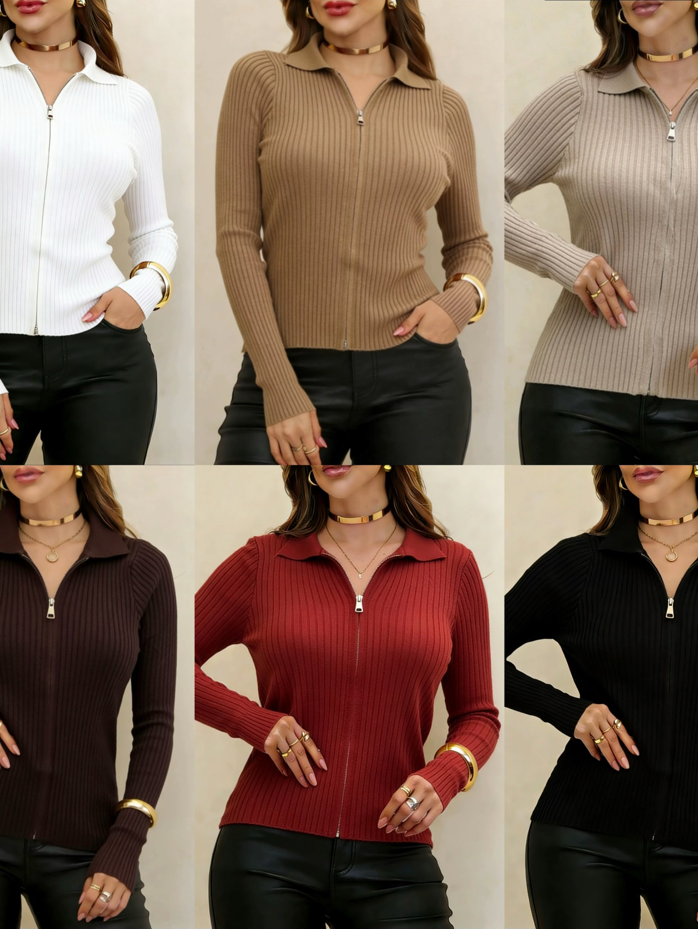 107# Casaquinho modal lãzinha com zíper Isabella moda